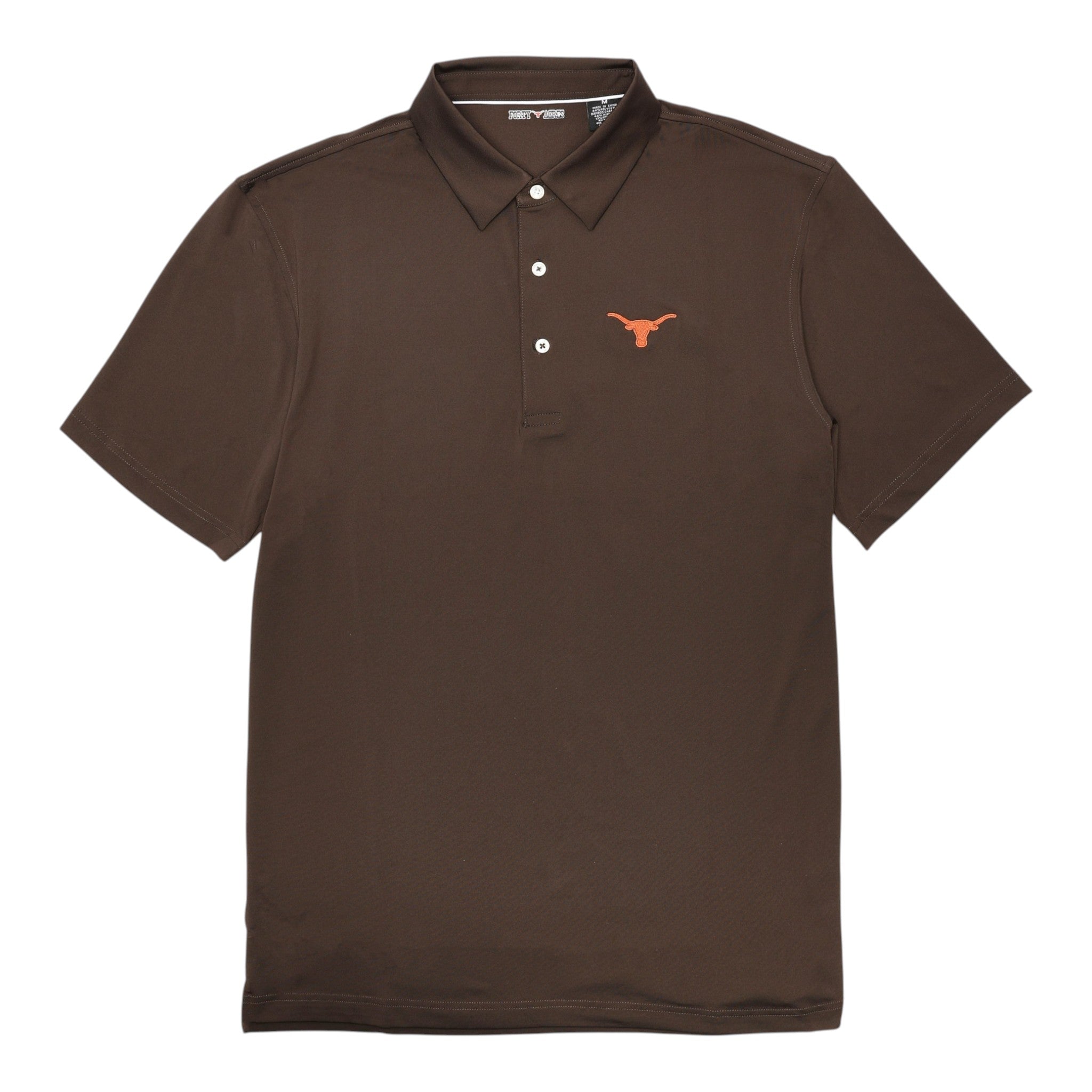 Forty Acres Texas Longhorns Eco Tec Solid Polo
