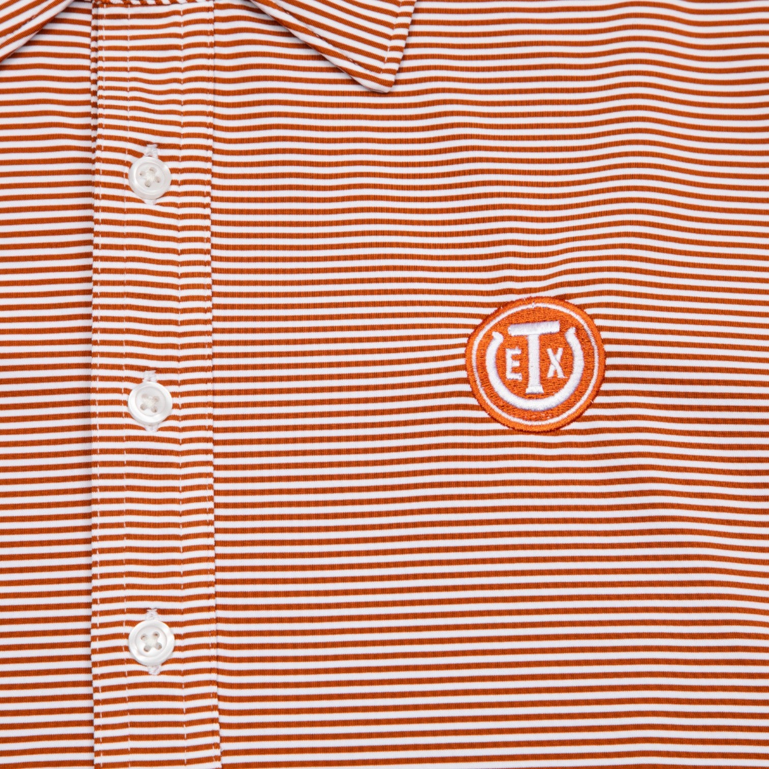 Texas Exes Performance Range Hobby Stripe Polo