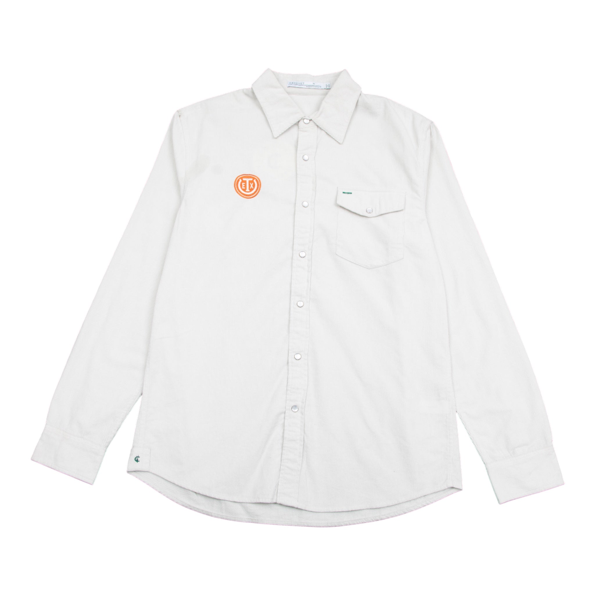 Texas Exes Corduroy Pearl Snap Solid Dress Shirt