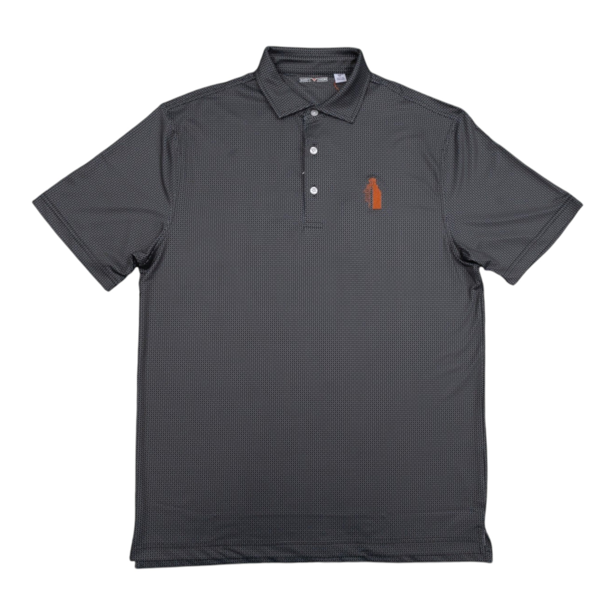 Forty Acres Richard Tower Print Polo Black