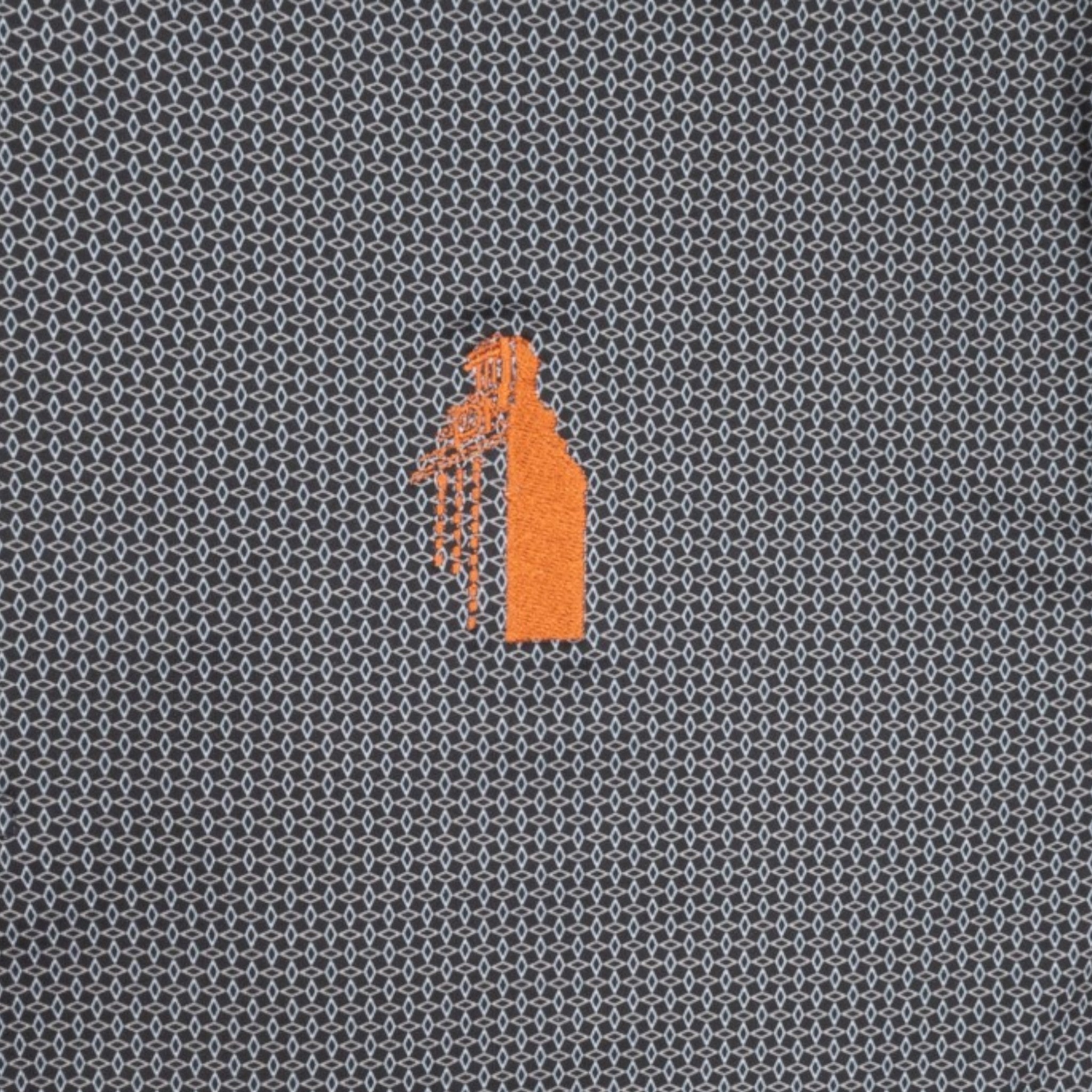 Forty Acres Richard Tower Print Polo Black