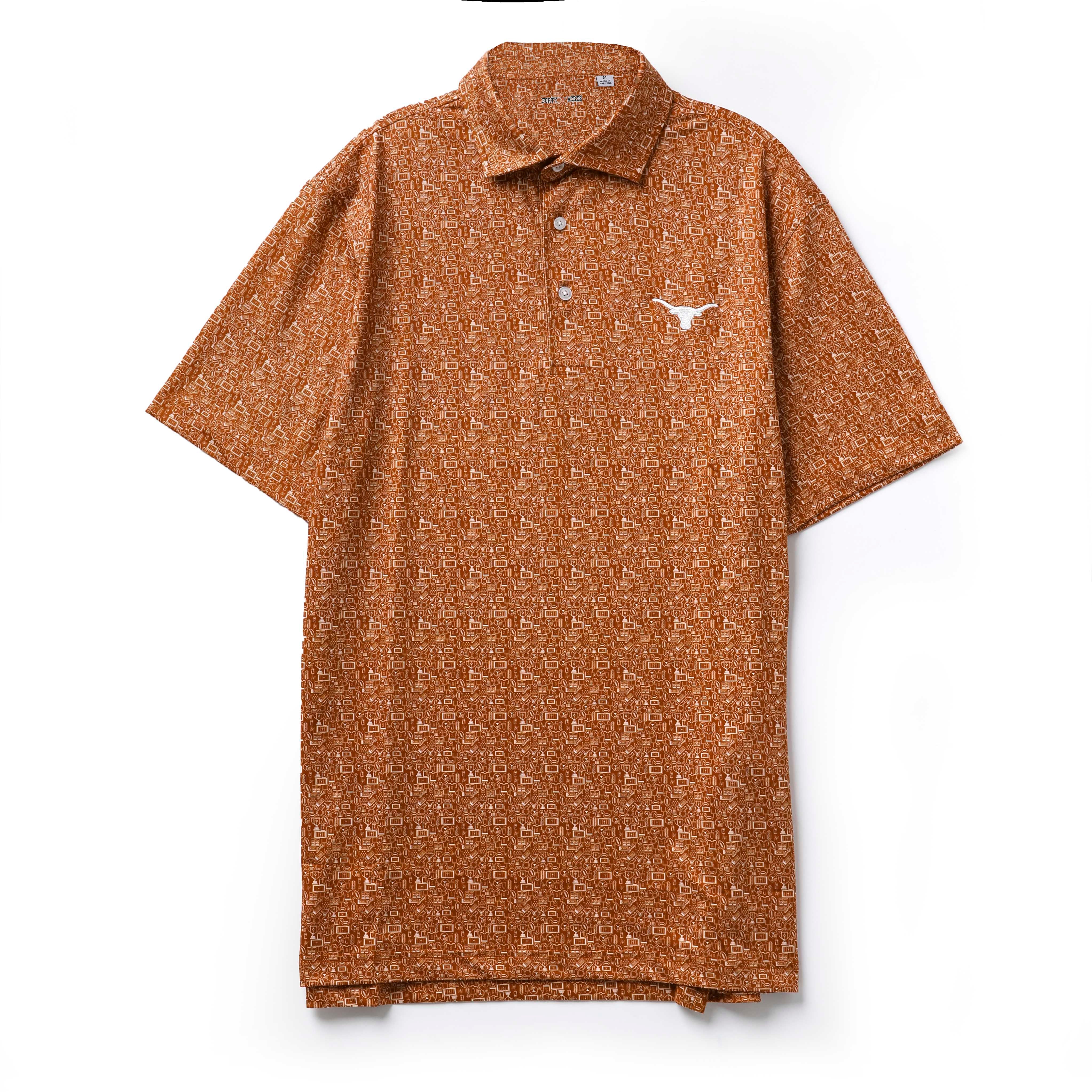 Forty Acres Texas Longhorns Printed Tailgate Polo