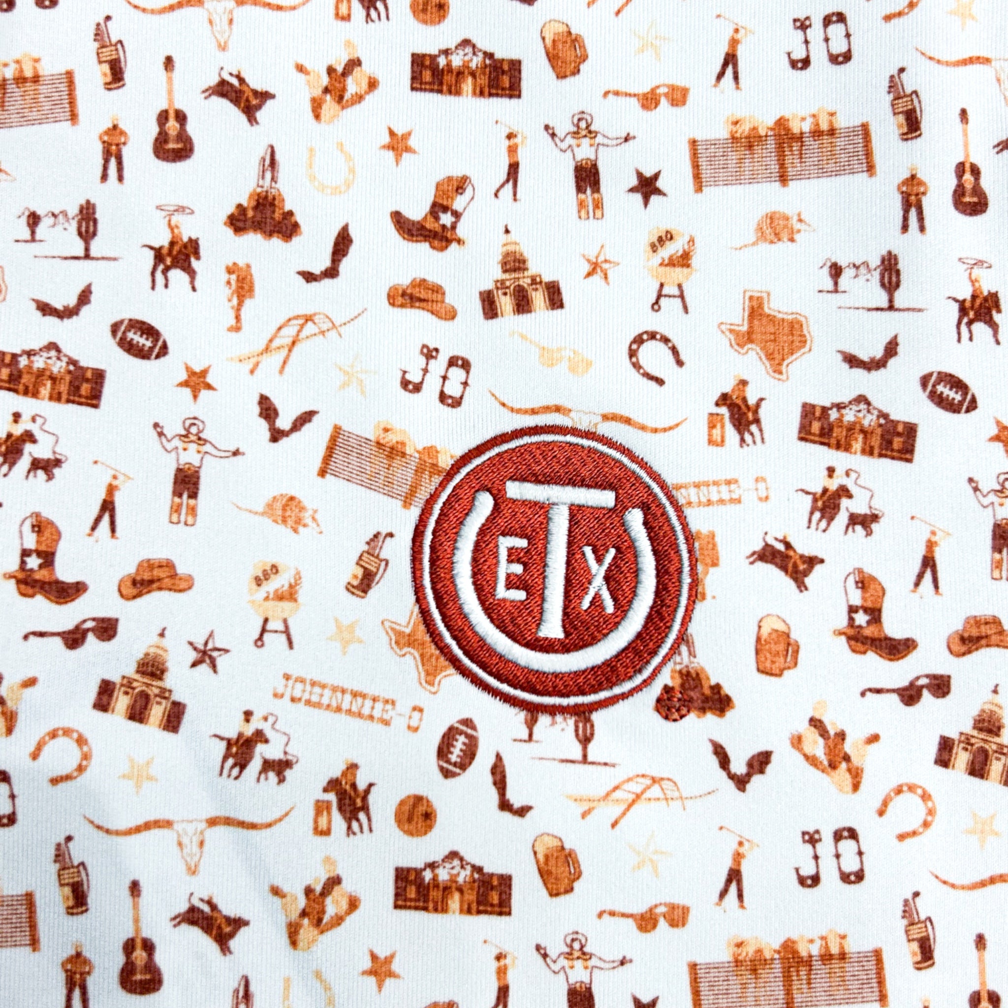 Johnnie-O Texas Exes Icon Print Polo