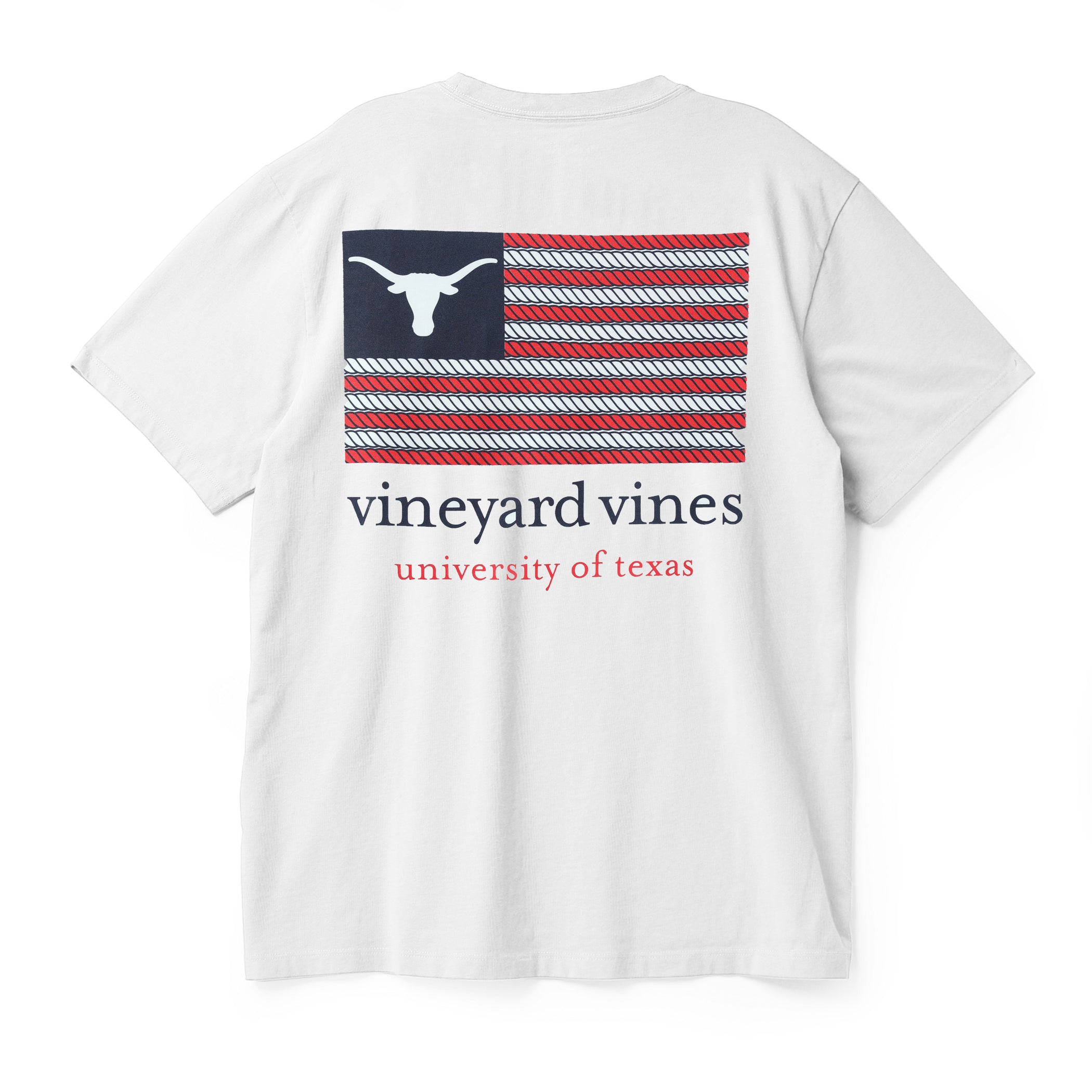 Vineyard Vines Texas Longhorns USA Rope Flag Short Sleeve Tee