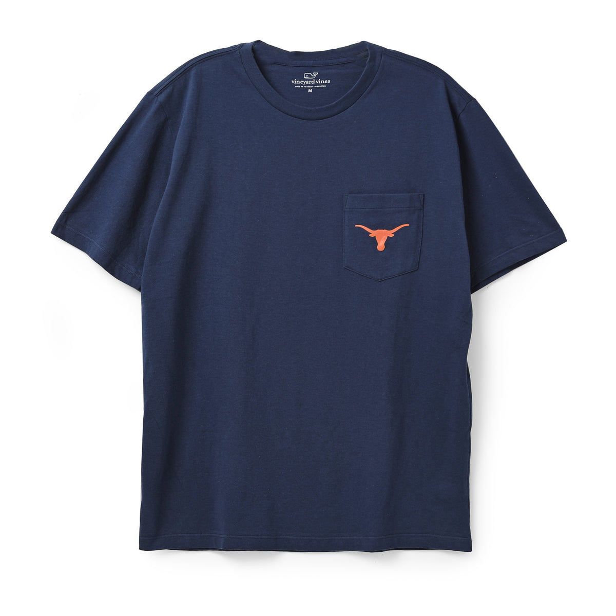 Vineyard Vines Texas Longhorns Pocket Santa Whale Short Sleeve Tee