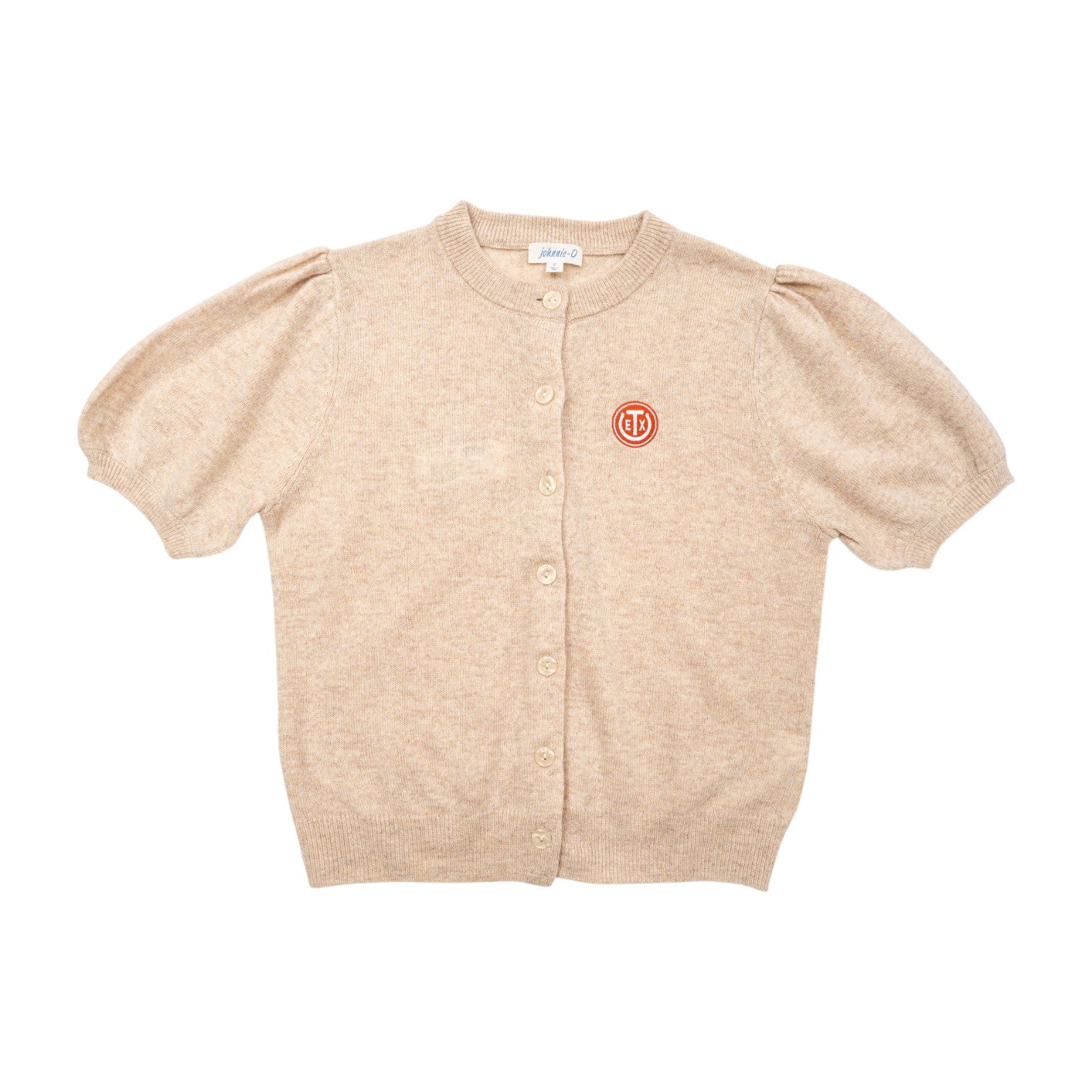 Johnnie-O Texas Exes Lizzie Short Puff Sleeve Cardigan