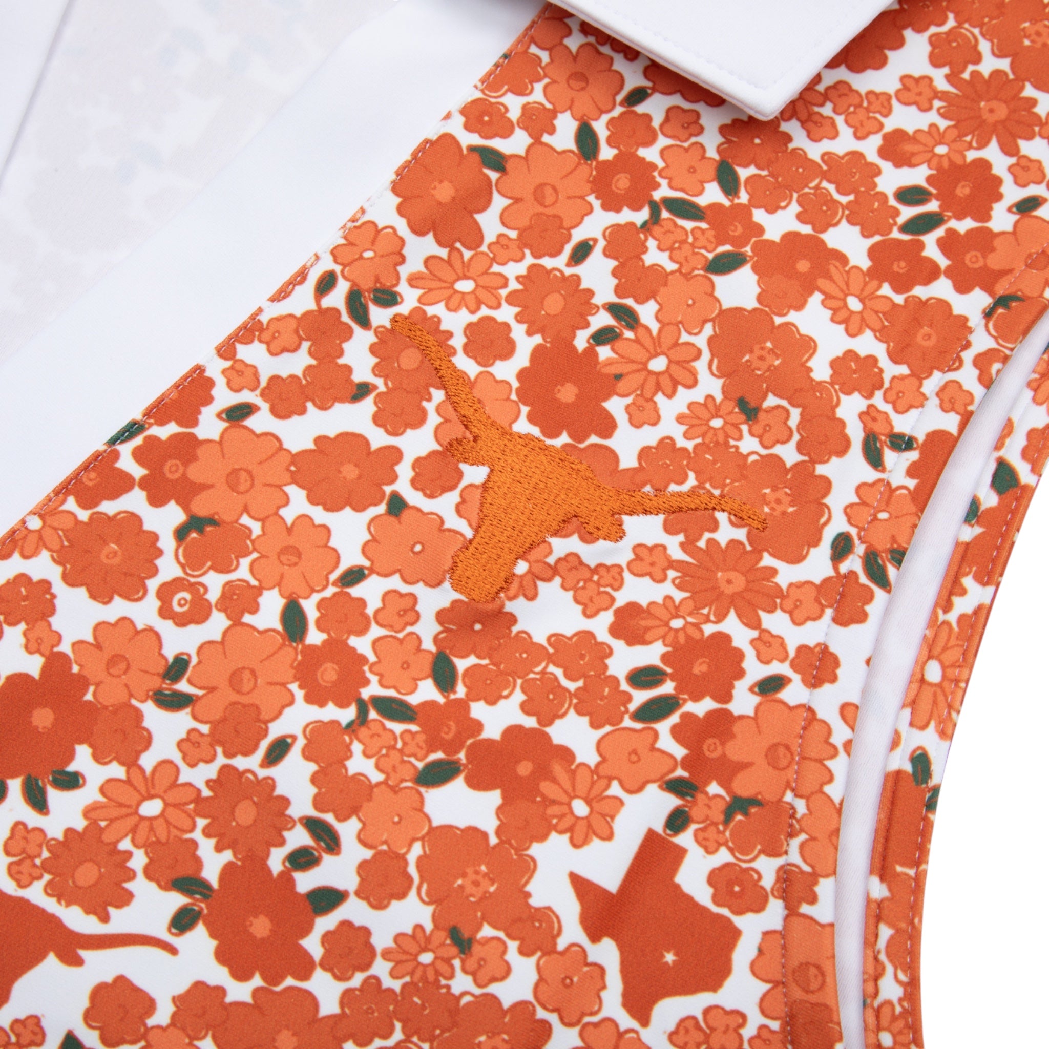 Texas Longhorns Bryce Tailgate Poppies Sleeveless Polo