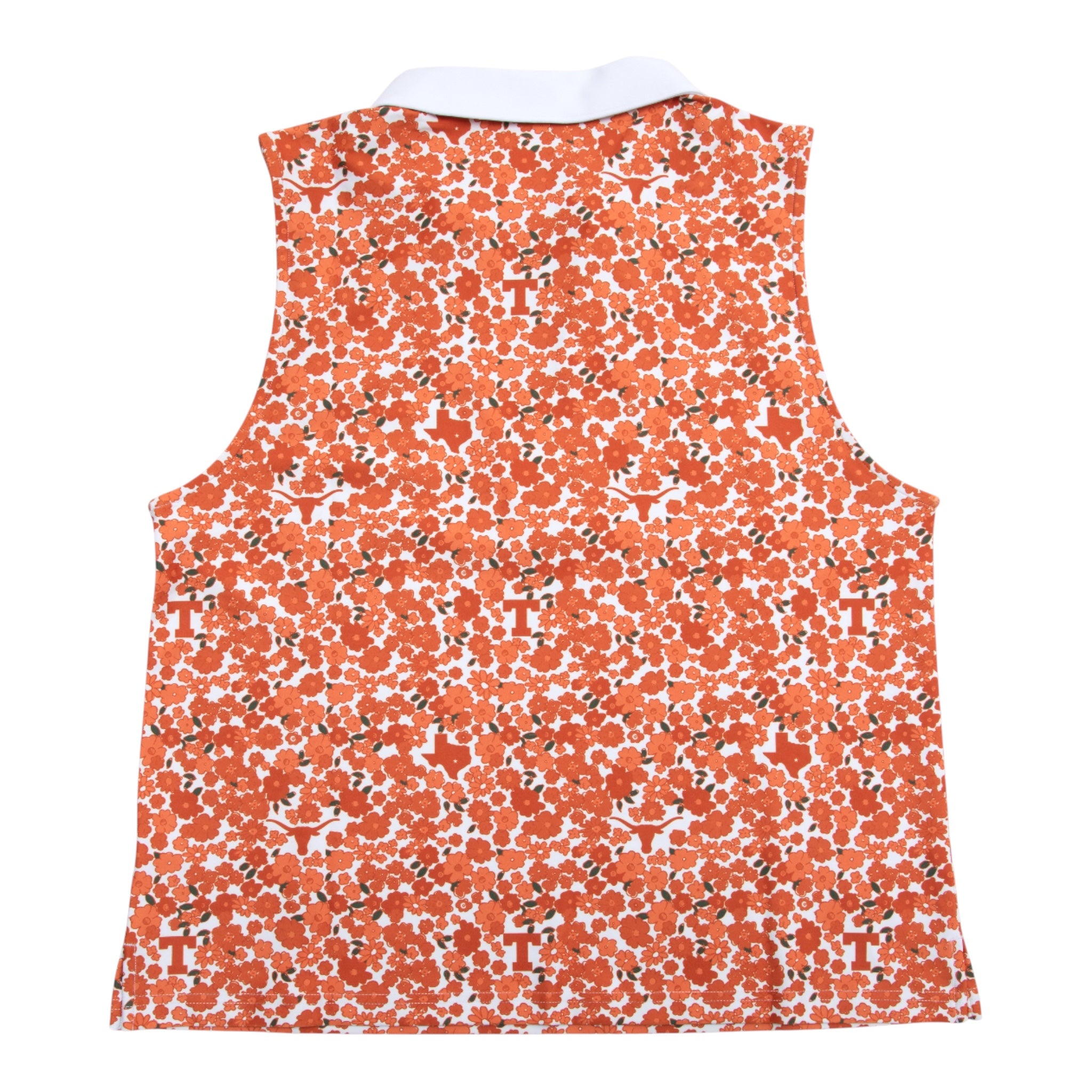 Texas Longhorns Bryce Tailgate Poppies Sleeveless Polo