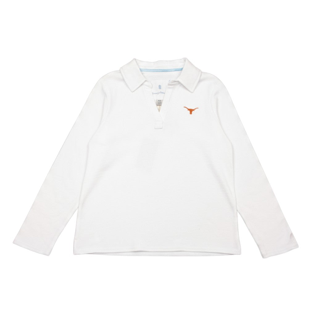 Tommy Bahama Texas Longhorns Marina Del Mar Long Sleeve Popover Top