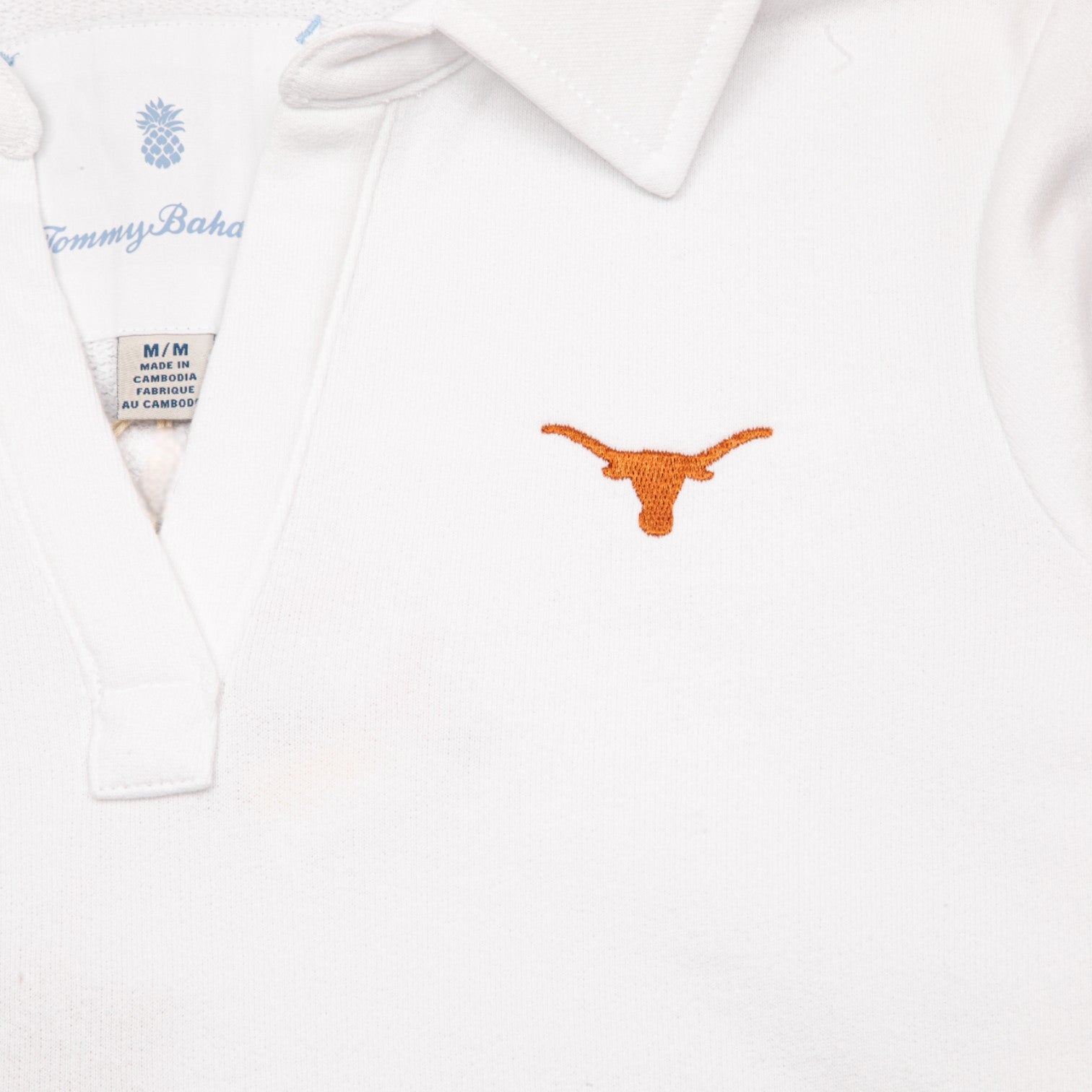 Tommy Bahama Texas Longhorns Marina Del Mar Long Sleeve Popover Top