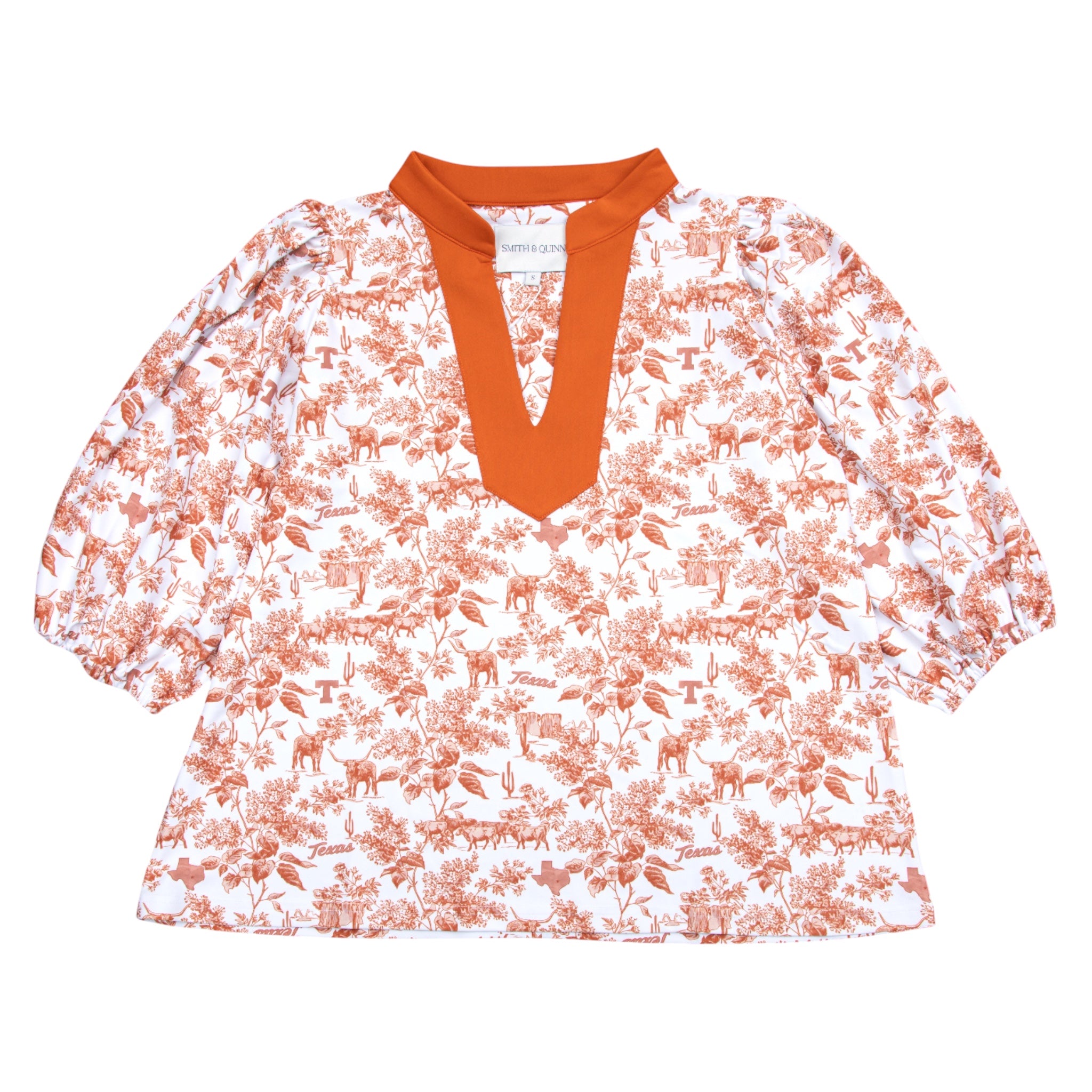 Eliza Tailgate Toile 3/4 Sleeve Blouse