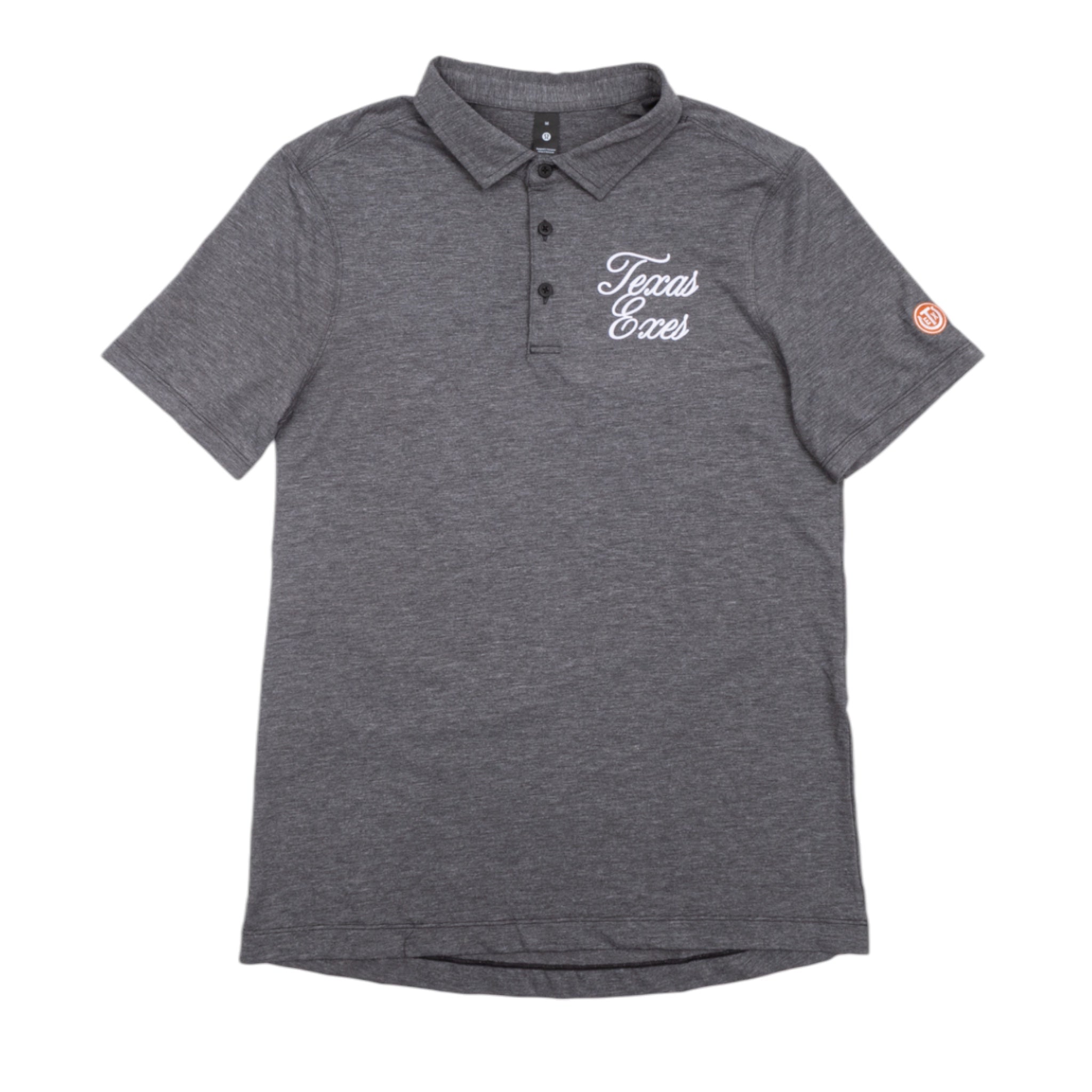 lululemon Texas Exes ALUM Evolution Polo Heathered Black