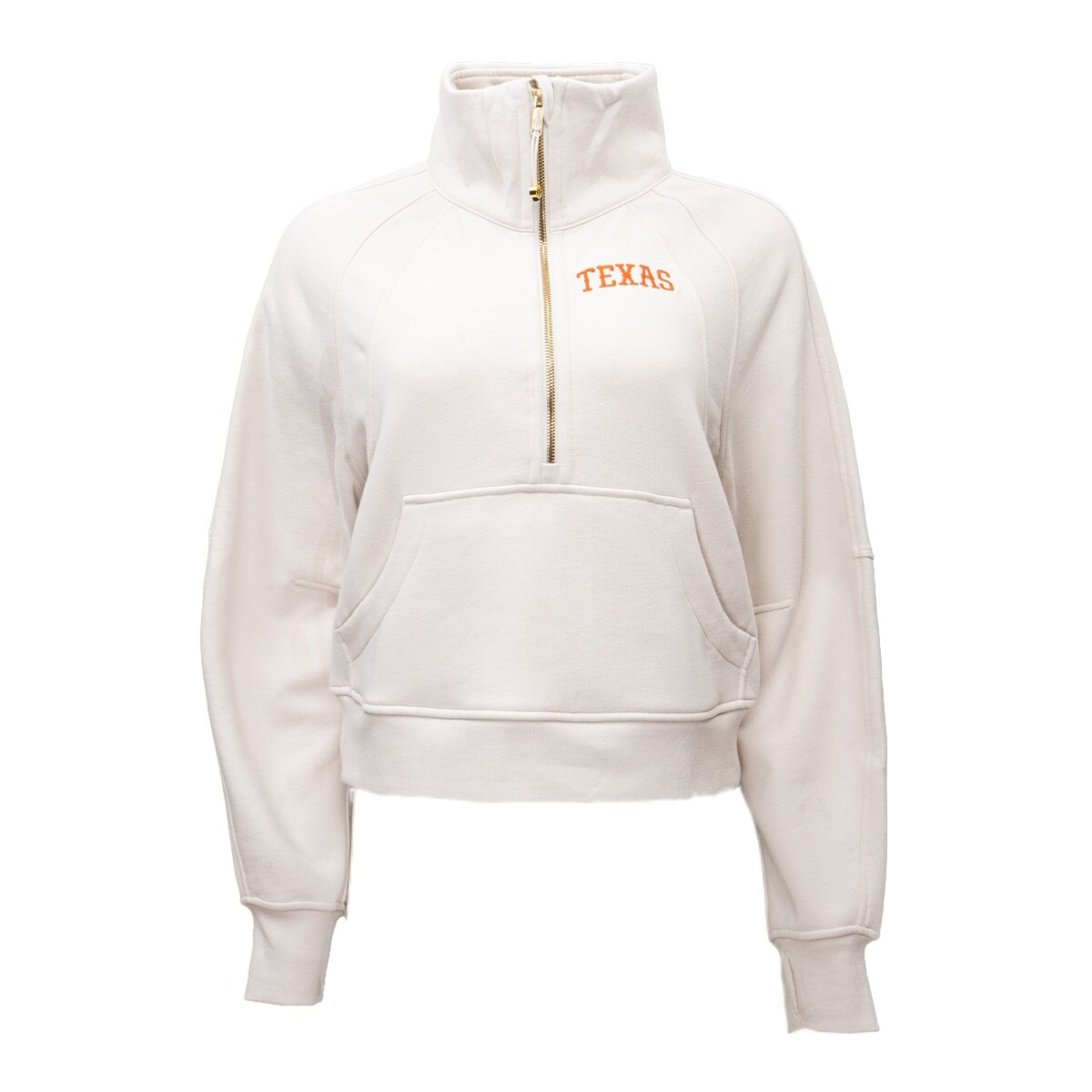 Lululemon Texas Longhorns Scuba Oversized Half-Zip Hoodie Gold Zipper