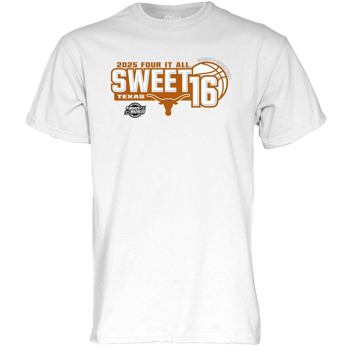 Texas Longhorns 2025 Women's Basketball Sweet Sixteen Bound Tee