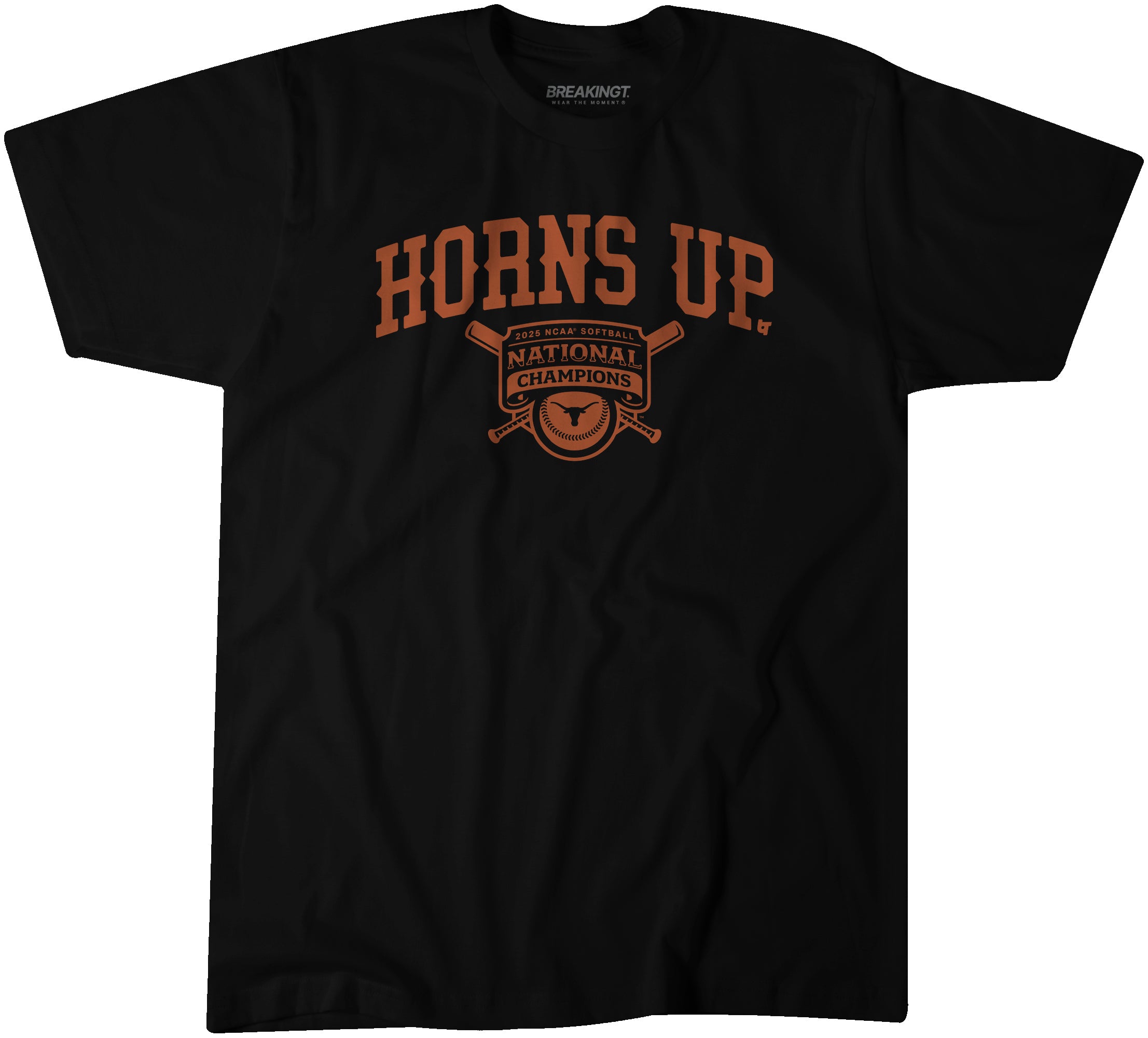 Texas Longhorns 2025 Women's Softball National Champions Horns Up Tee