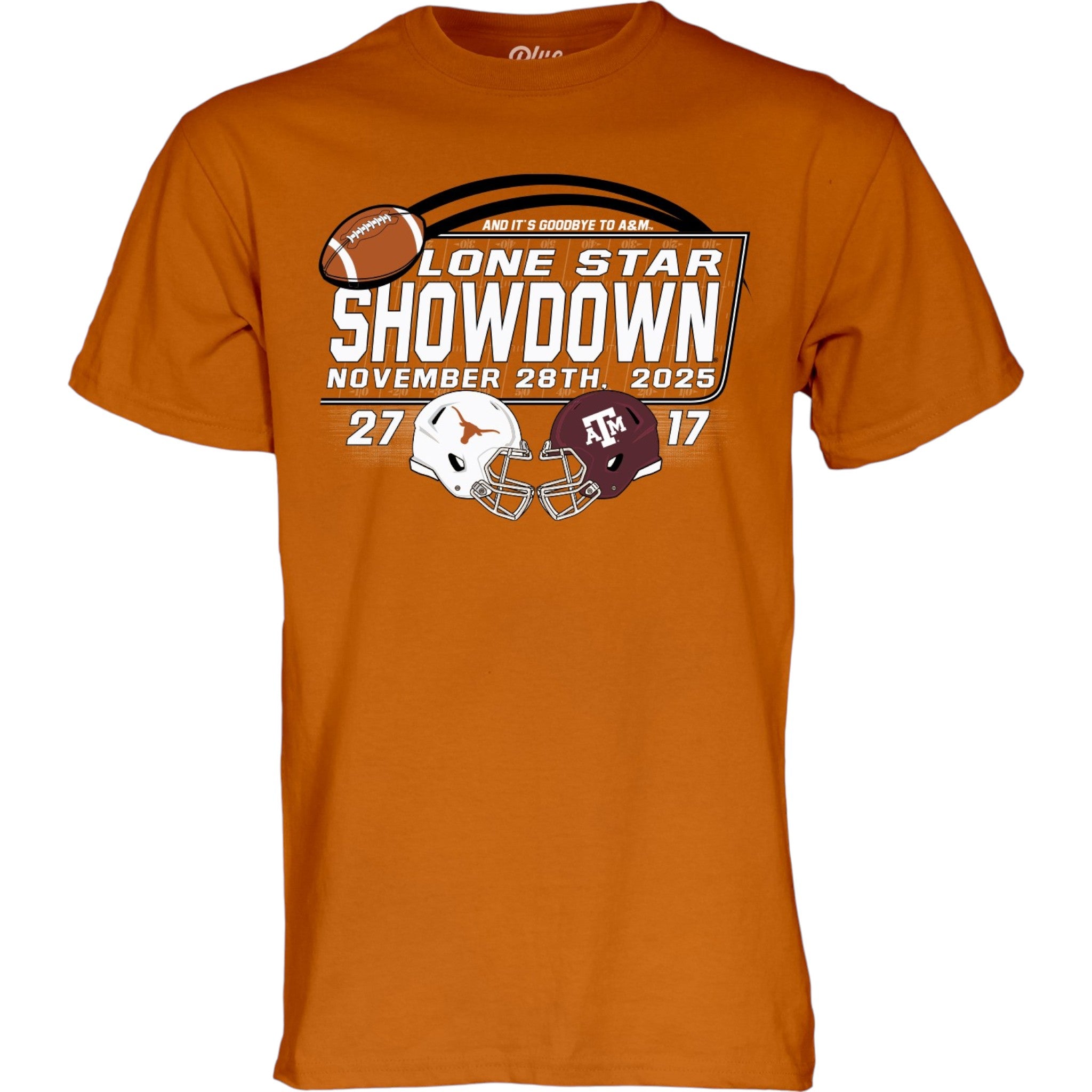 Texas Longhorns vs Texas A&M Aggies 2025 Score Tee