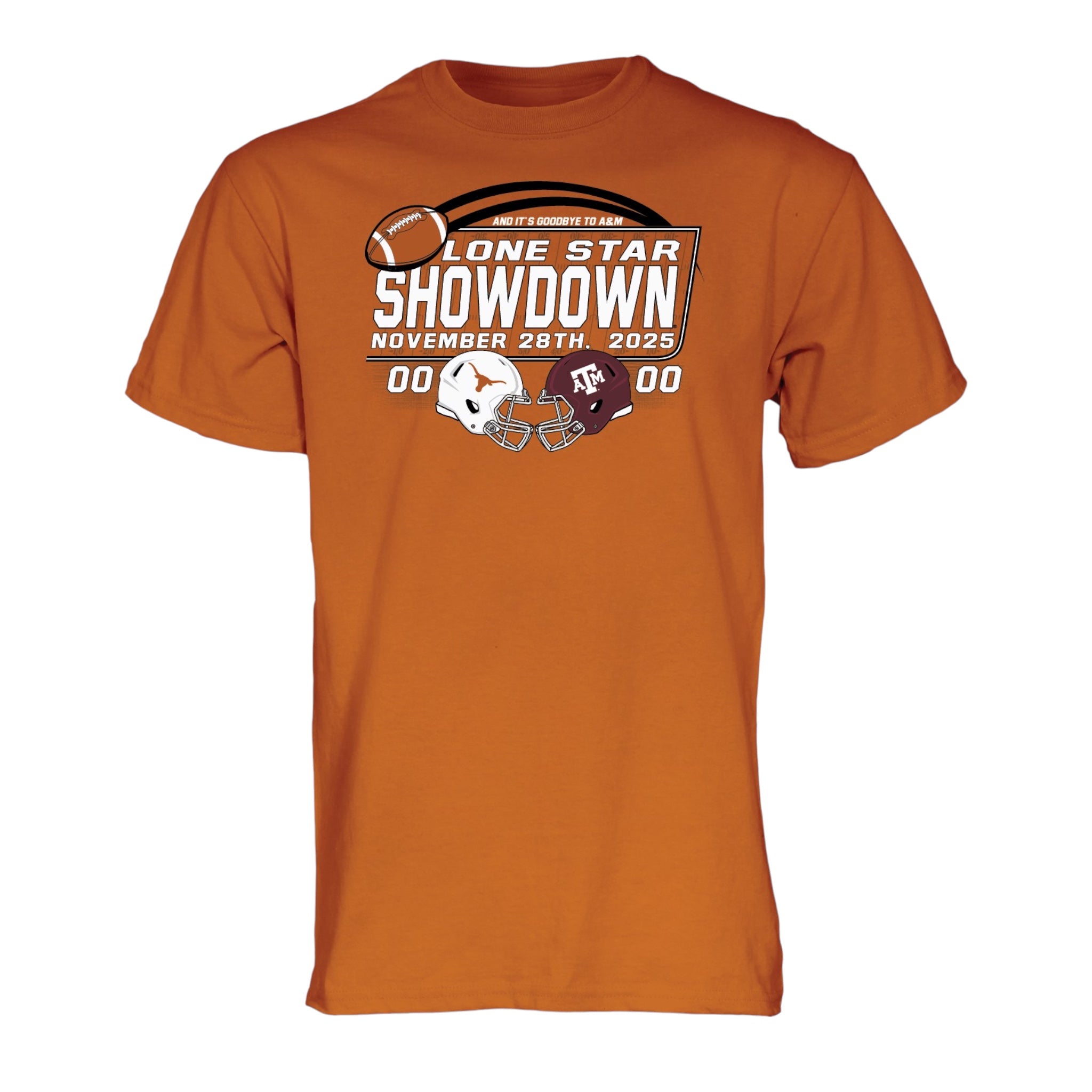 Texas Longhorns vs Texas A&M Aggies 2025 Score Tee