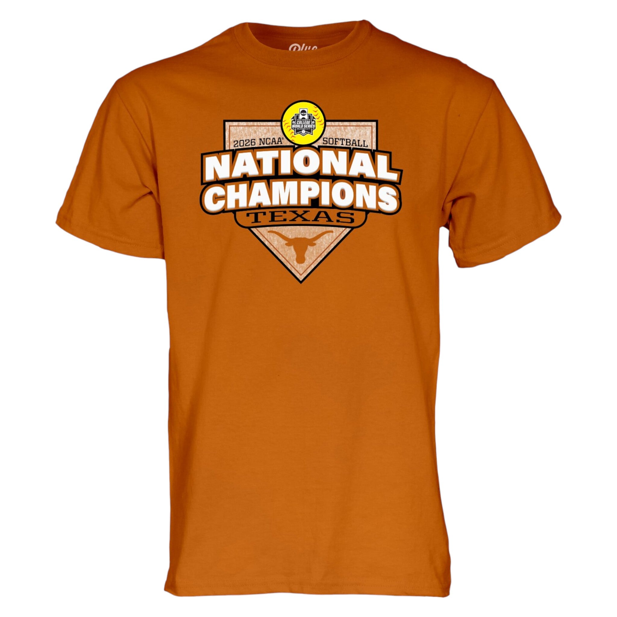 Texas Longhorns 2026 Softball National Champs Plate Tee