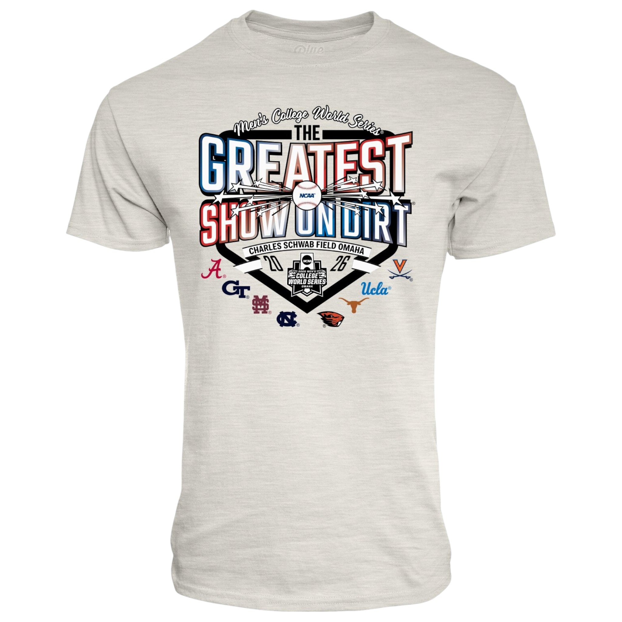 Texas Longhorns 2026 Baseball College World Series 8 Team Draft Order Tee