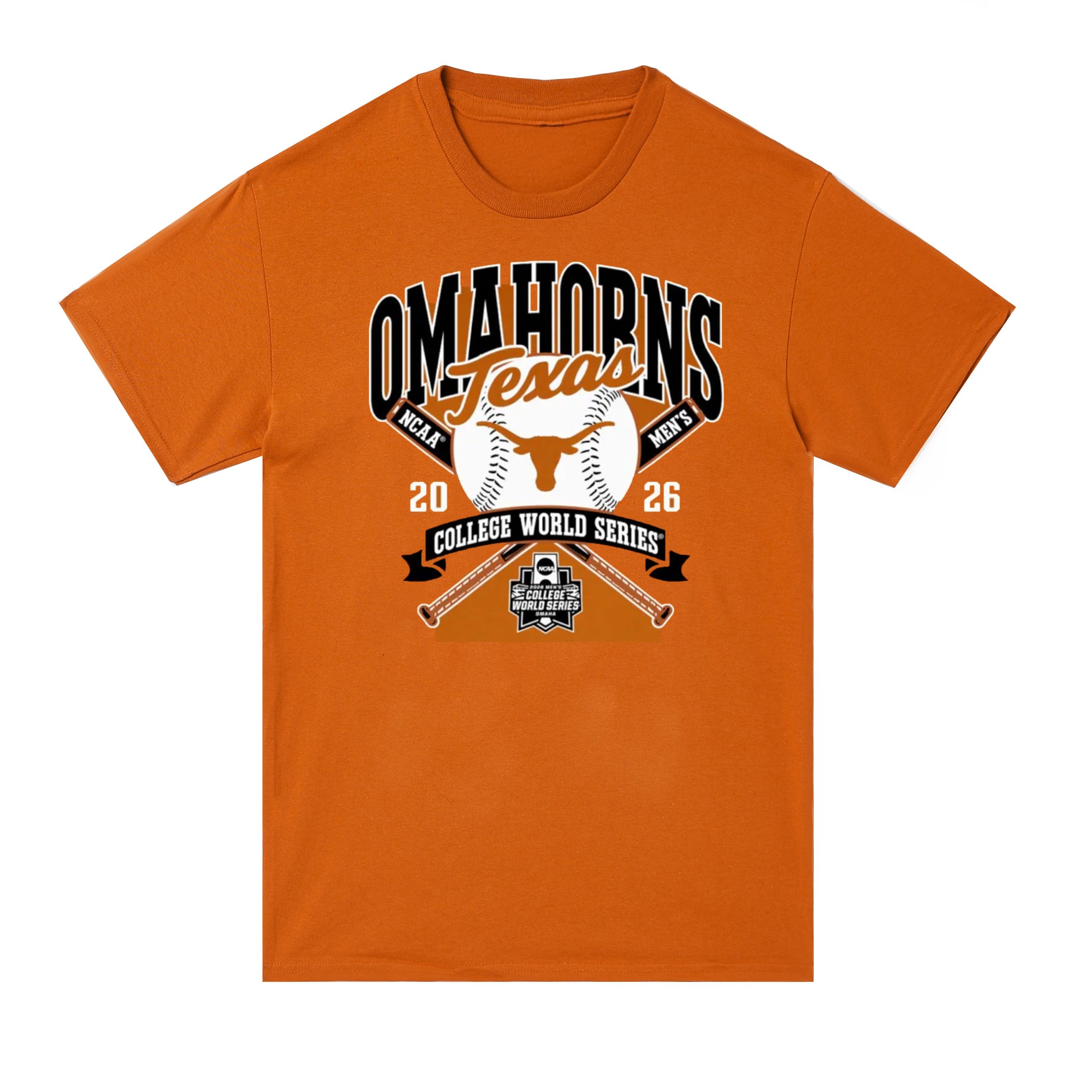 Texas Longhorns 2026 Baseball College World Series Omahorns Tee