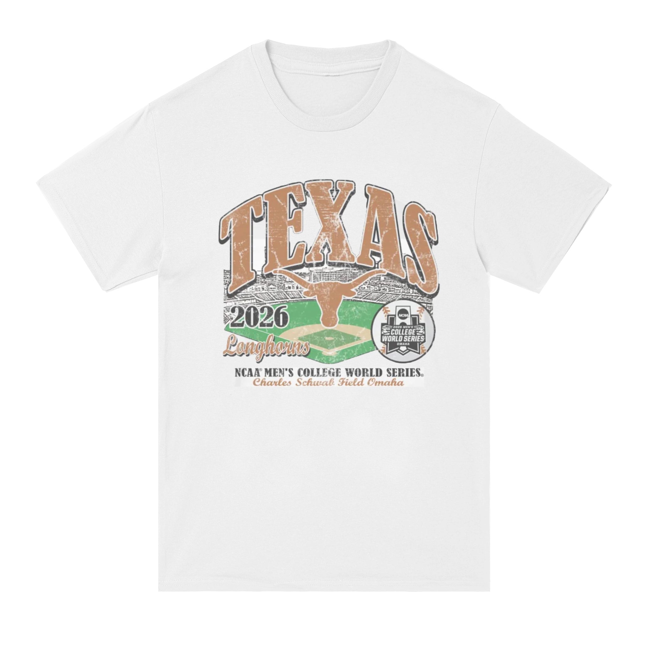 Texas Longhorns 2026 Baseball College World Series Bound Field Tee