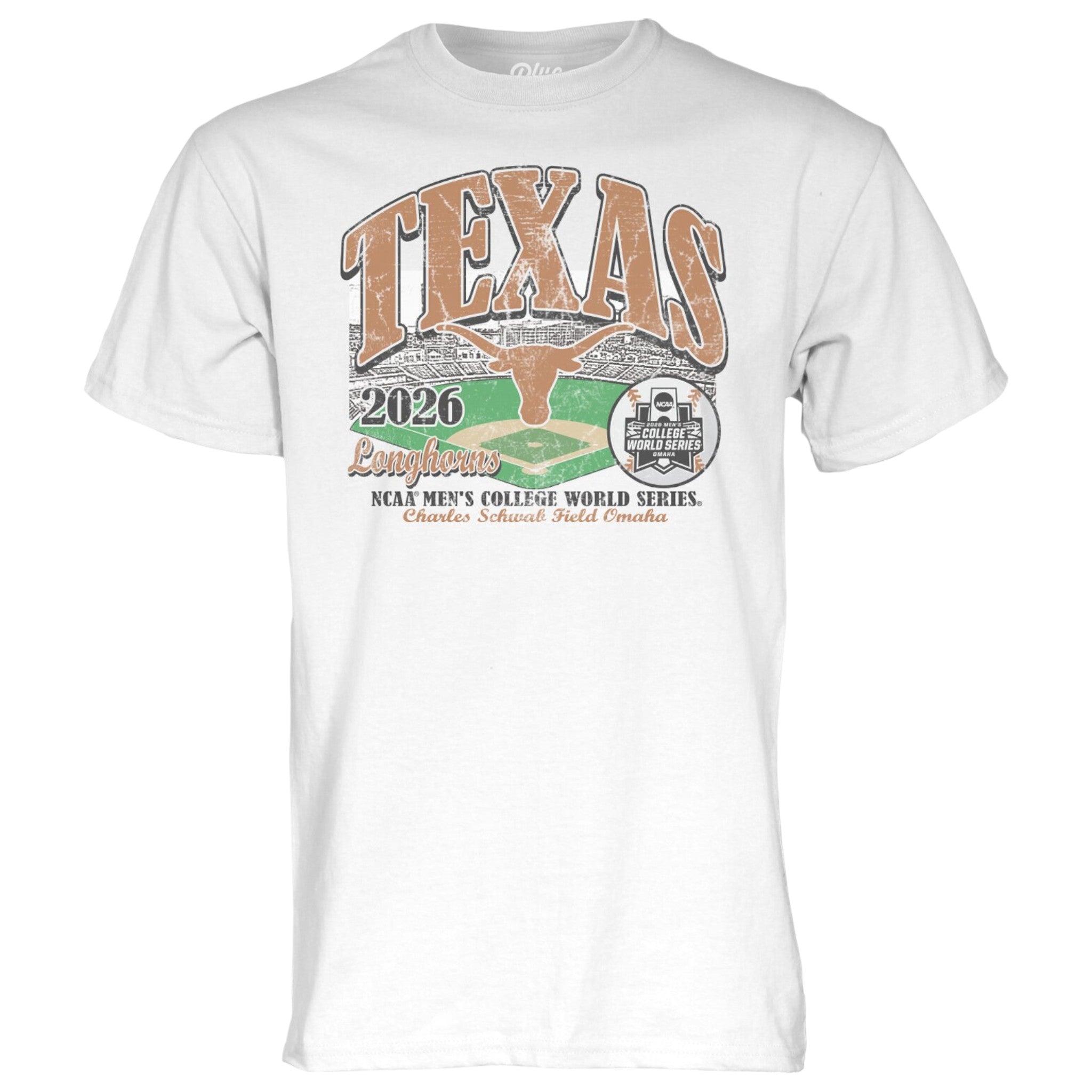 Texas Longhorns 2026 Baseball College World Series Bound Field Tee
