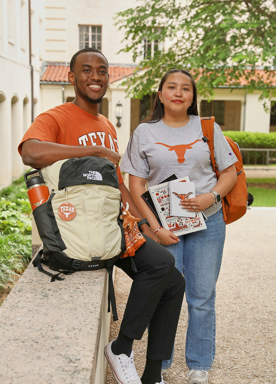 UT students back to school wearing longhorn merch