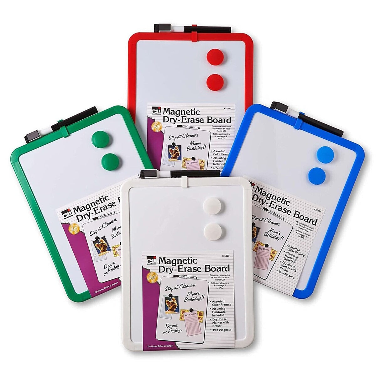 Charles Leonard 8.5"x11" Magnetic Dry Erase Board - Assorted Colors
