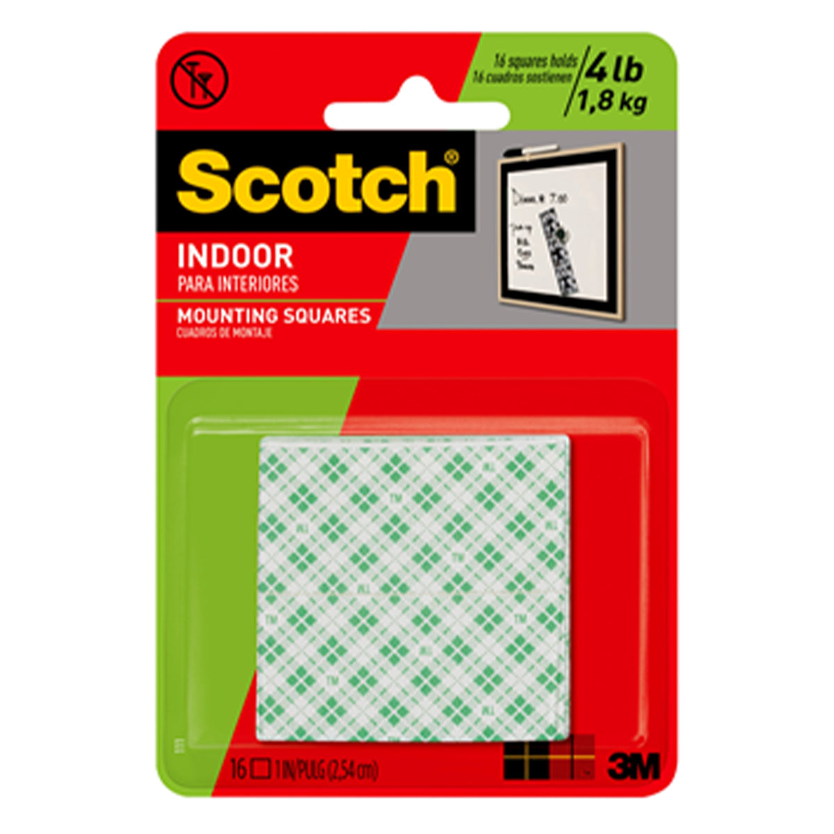 Scotch 1-Inch Heavy Duty Mounting Squares