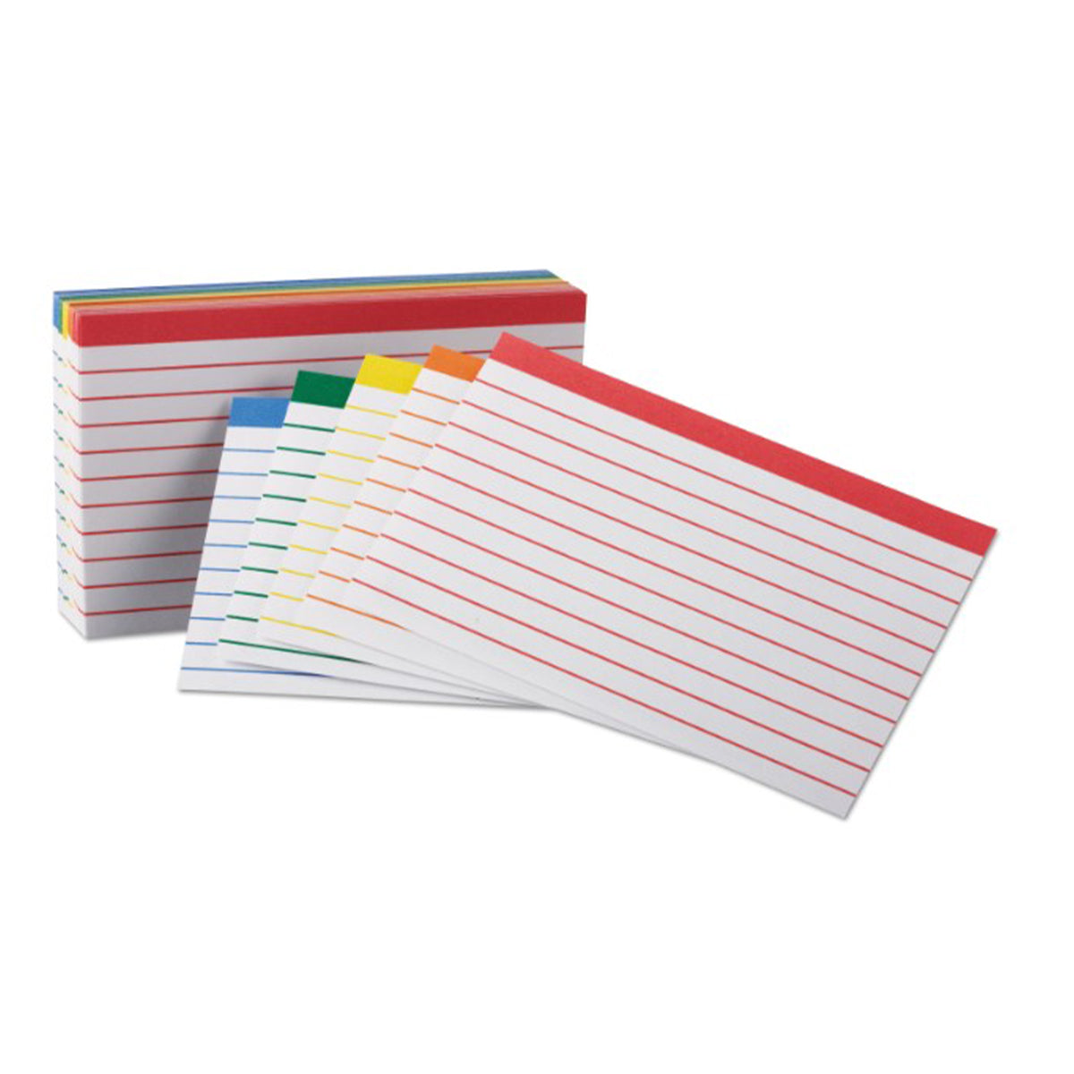 3' x 5'  Ruled Color Index Cards