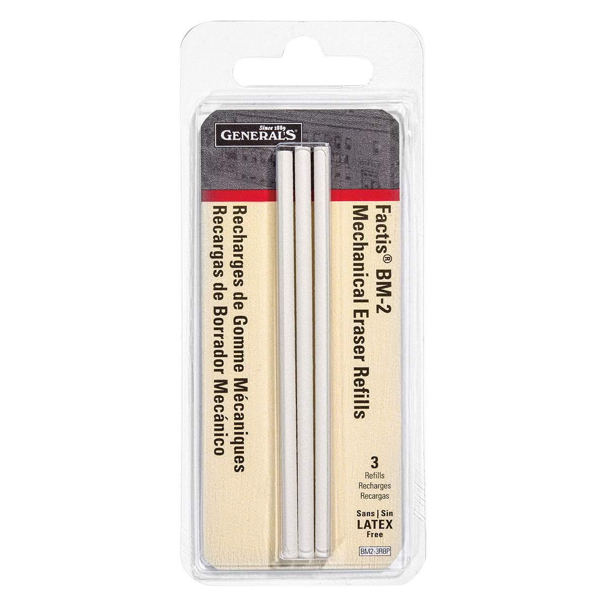 Factis Pen Style Mechanical Eraser Refills - 3 Refill Erasers