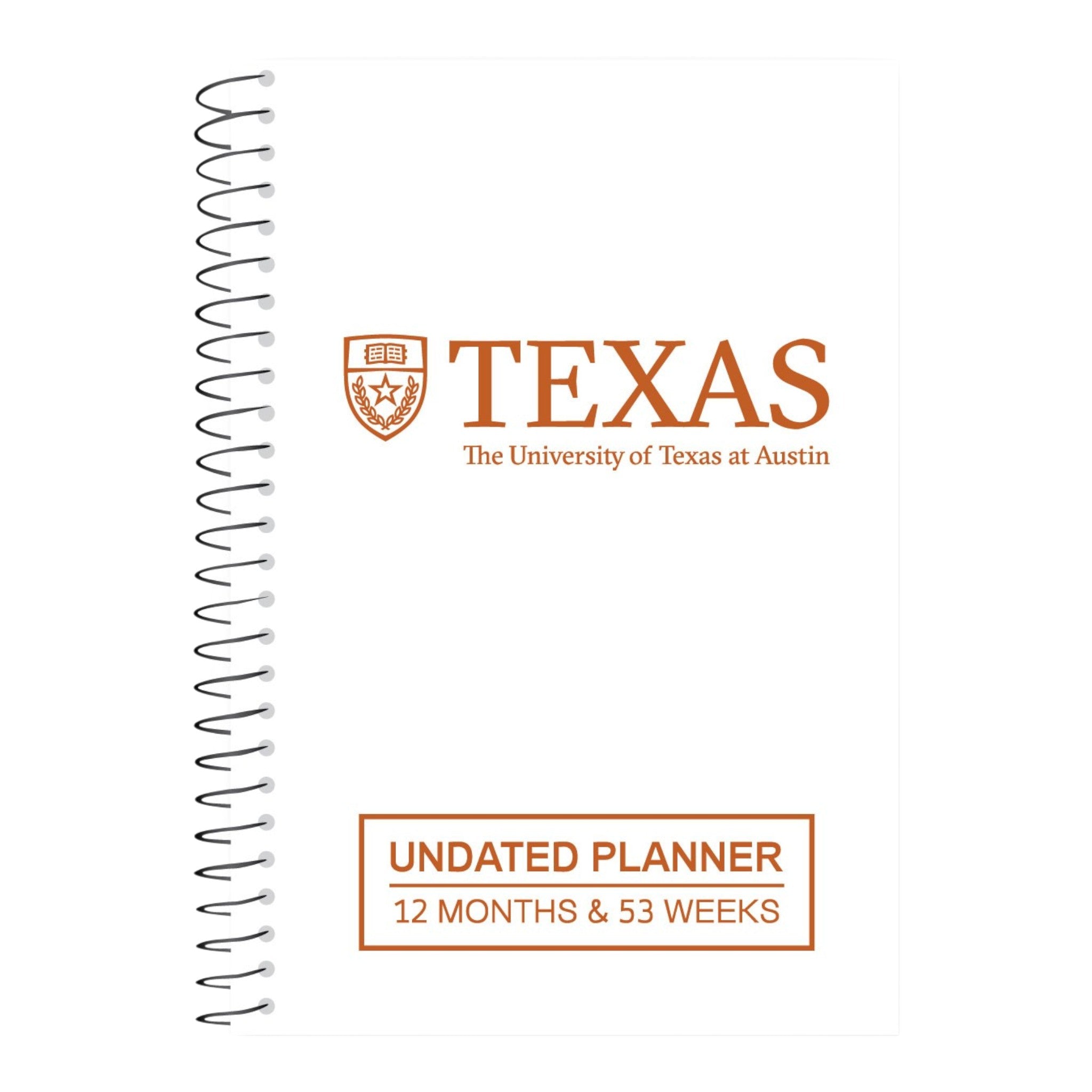 University of Texas Undated Shield White Academic Planner