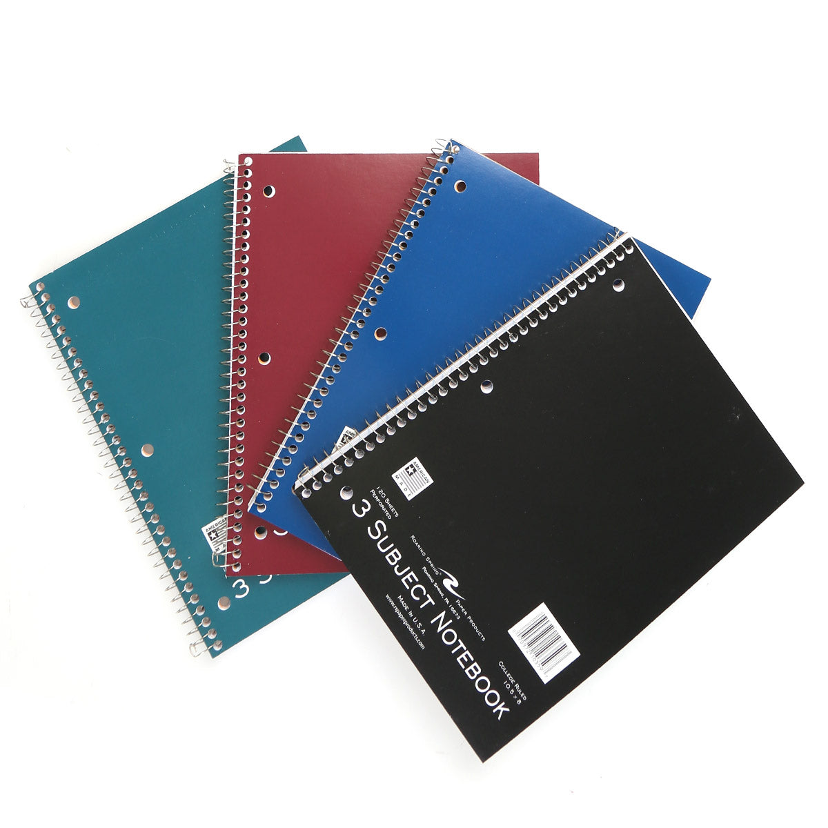 Roaring Spring College Ruled Three Subject Spiral Notebook
