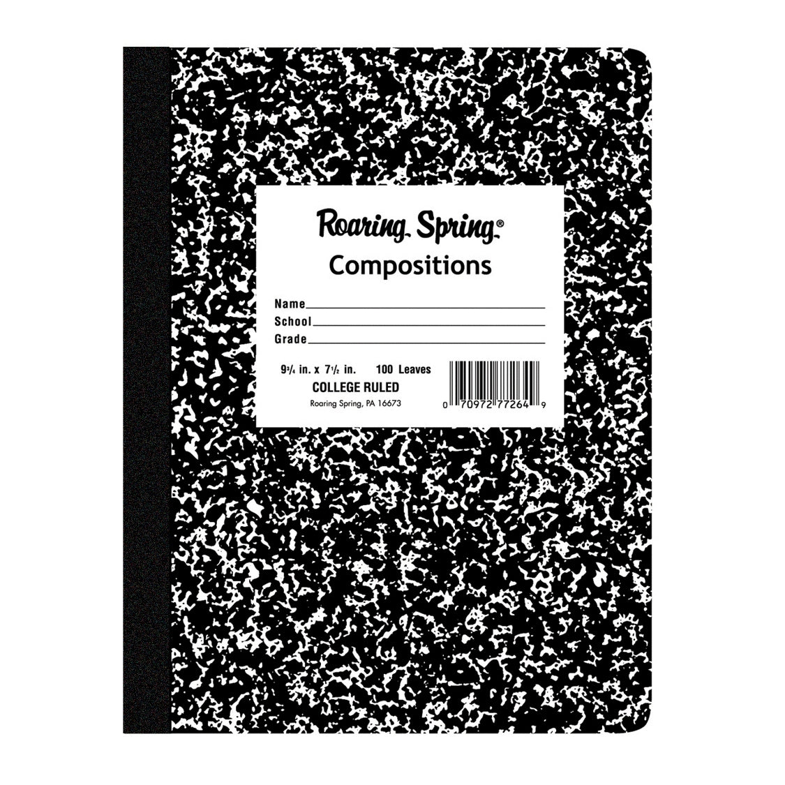 Roaring Springs Black Composition Book