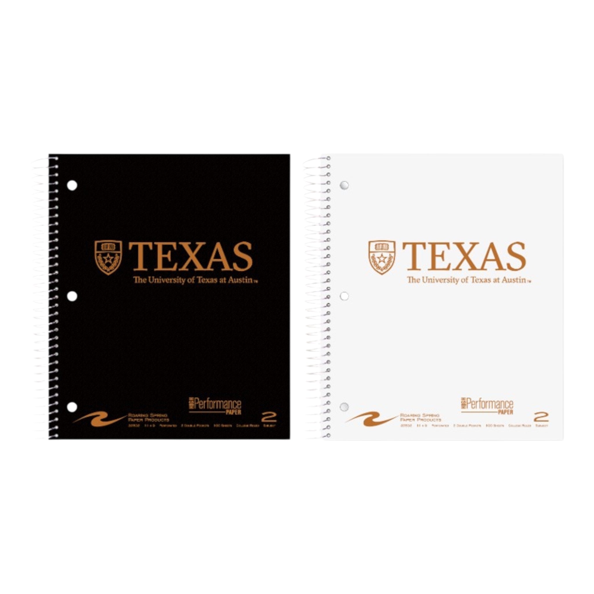 University of Texas Shield 2 Subject Spiral Notebook