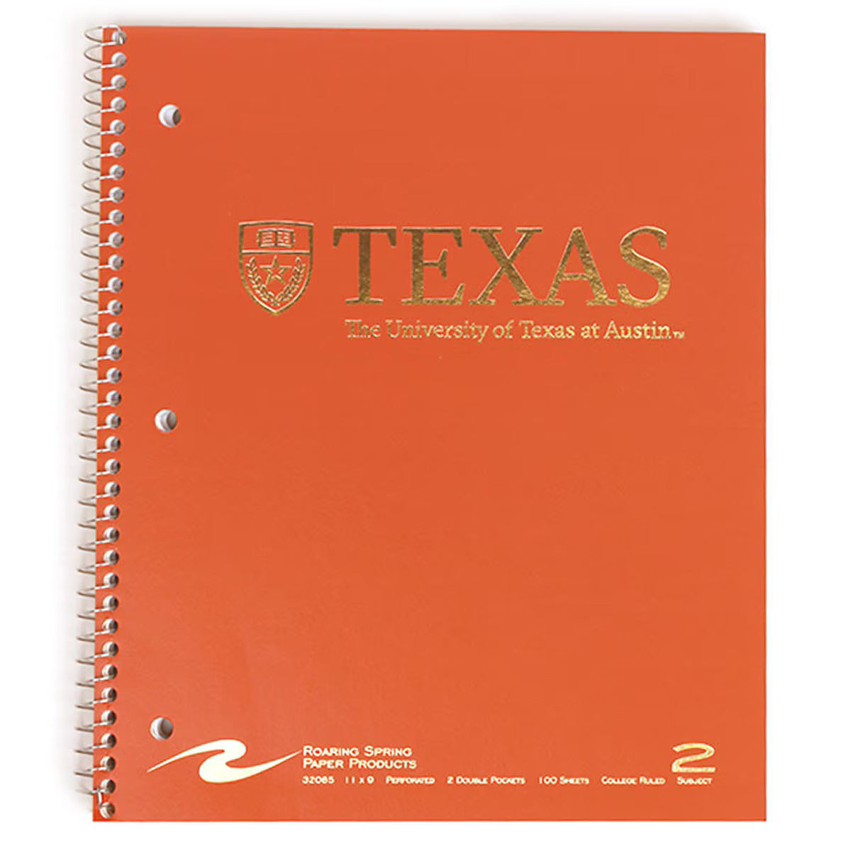 University of Texas Shield 2 Subject Spiral Notebook