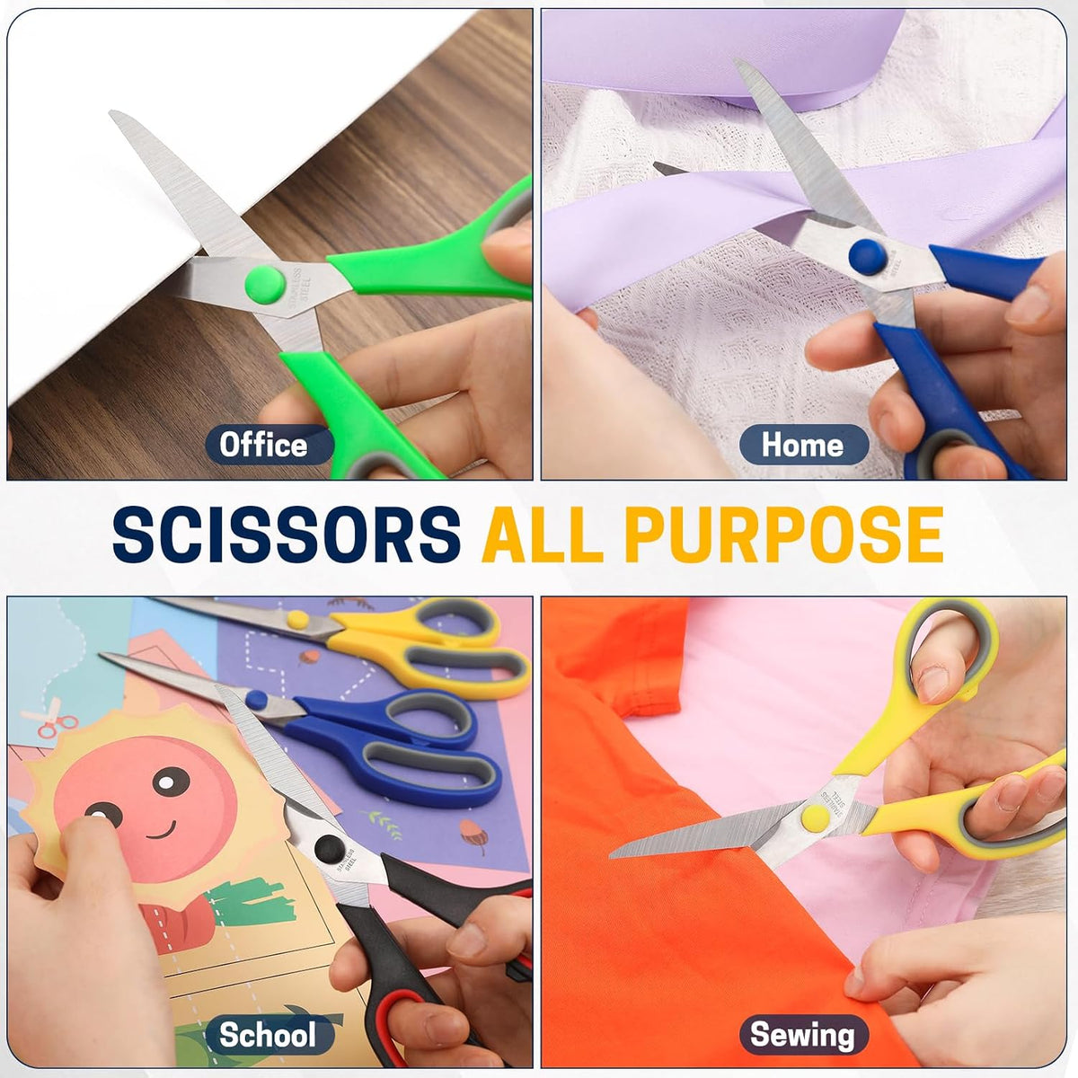 Scissors - Bulk 8in - assorted