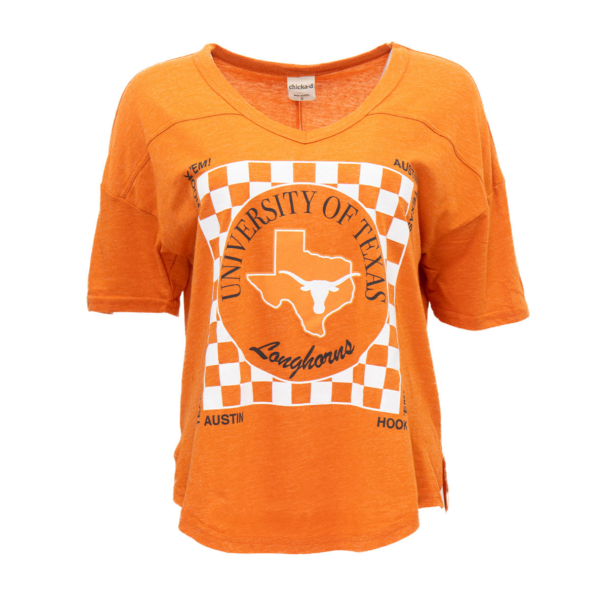 Texas Longhorns Checkered Graphic Tee