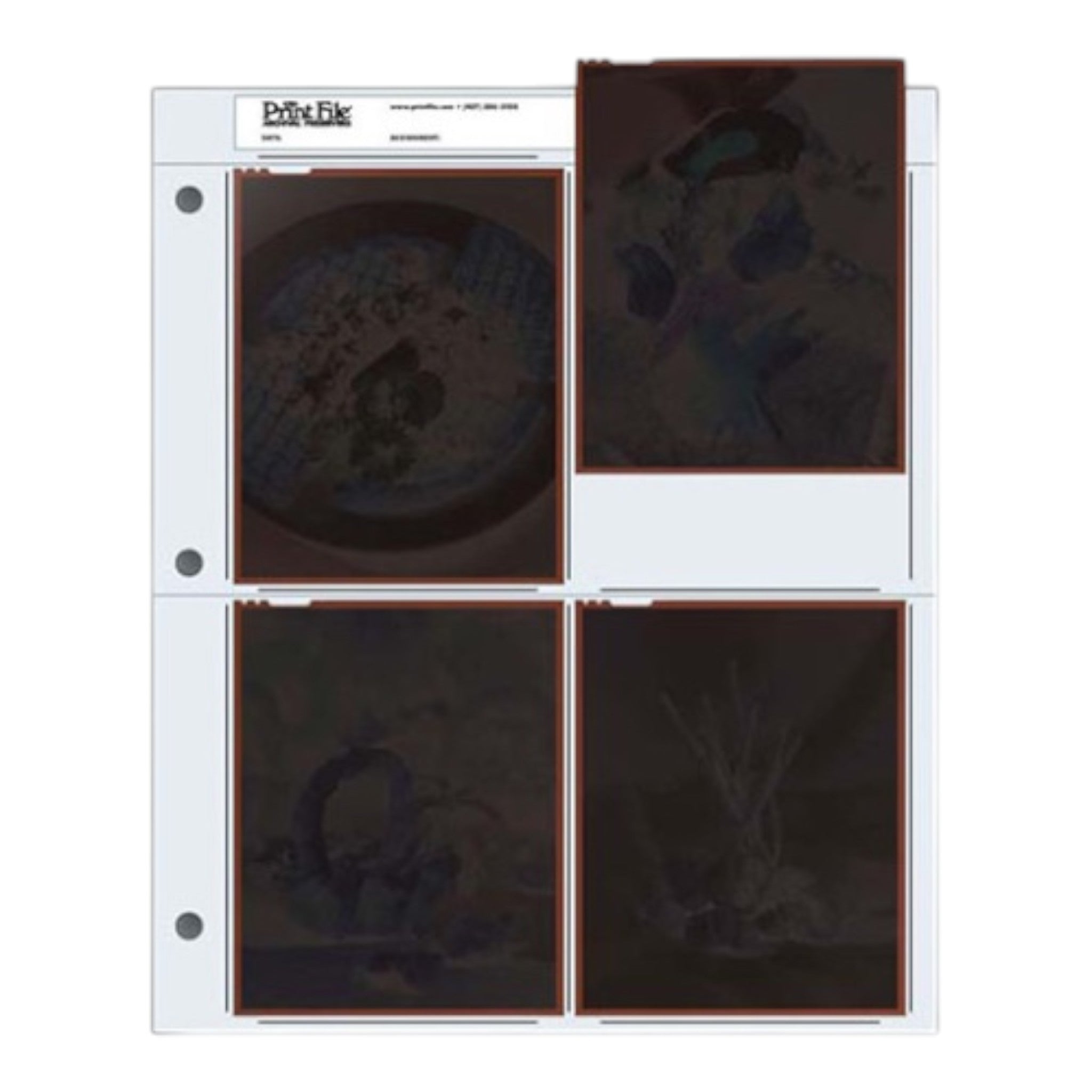 Print File Archival Storage Page for Negatives, 4x5