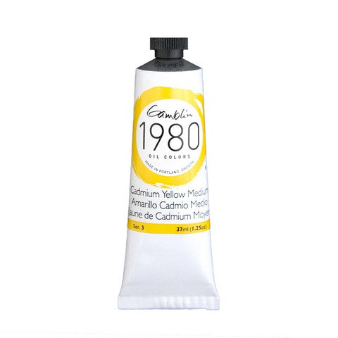 Gamblin 1980 Oil Paint Cadmium Yellow Medium - 37 ml