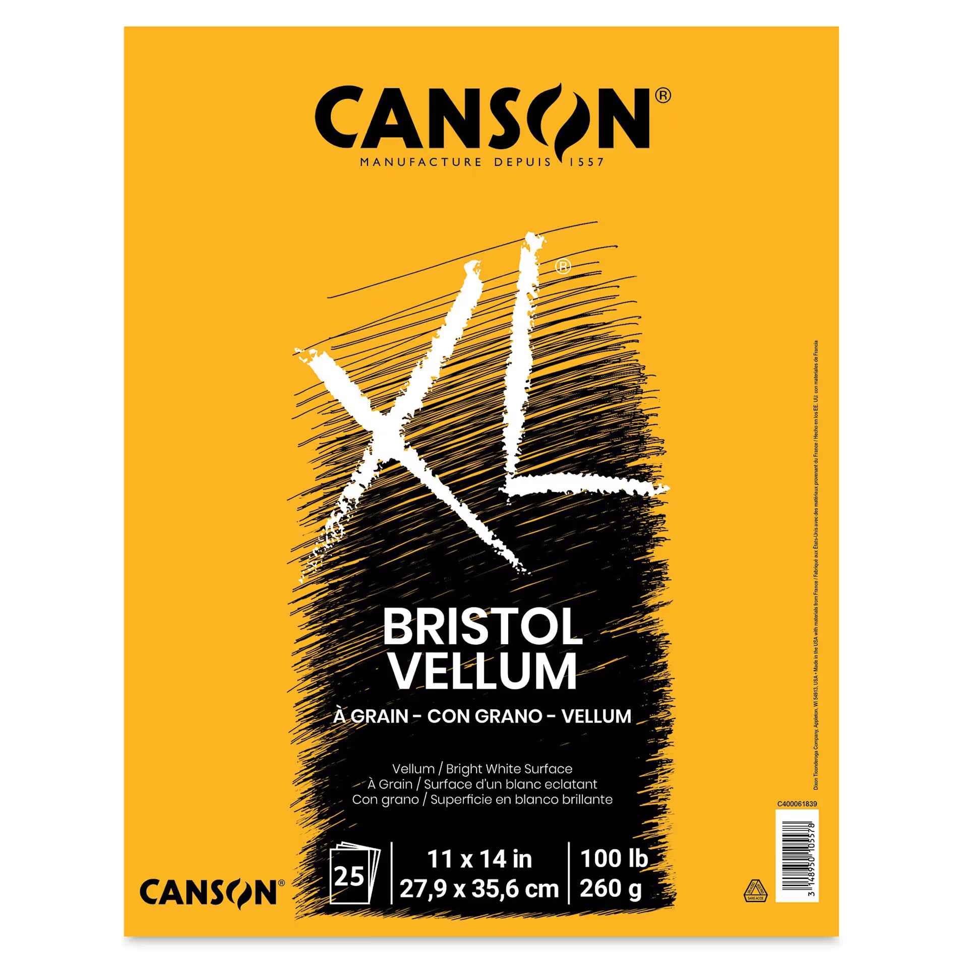 XL Bristol Pad Vellum 11x14