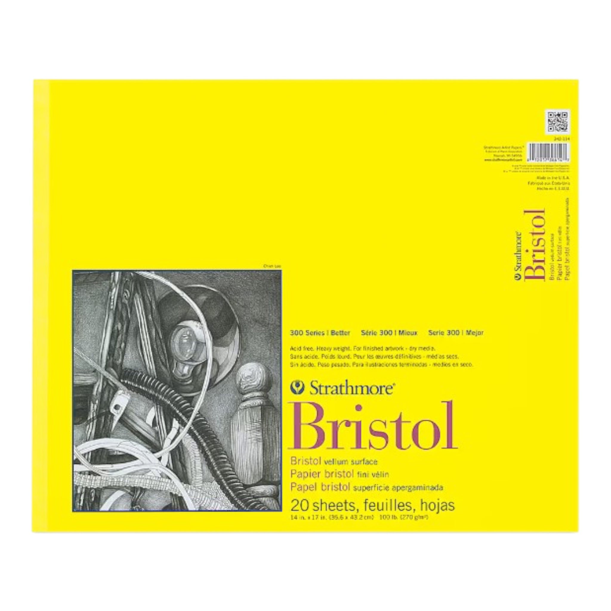 Strathmore 300 Series Bristol Pad Vellum - 14 x 17