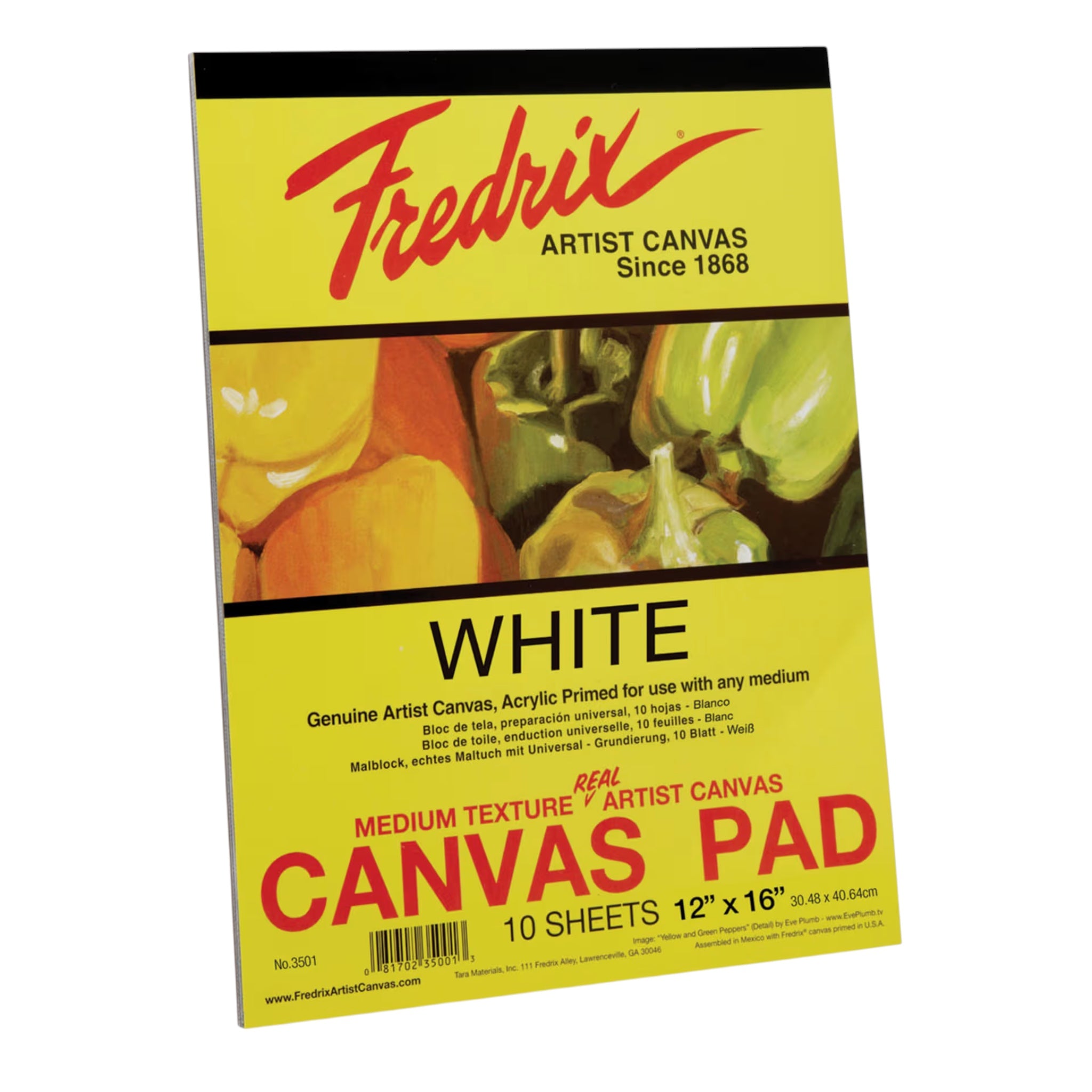 White Canvas Pads 10 sh. 12X16