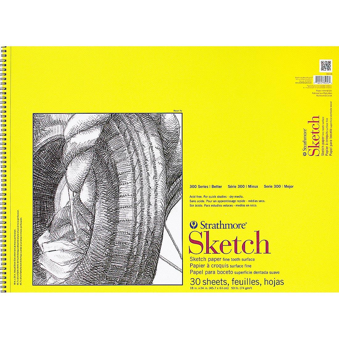Strathmore Sketch Spiral Pad 50 LB 30 Sheets 18X24