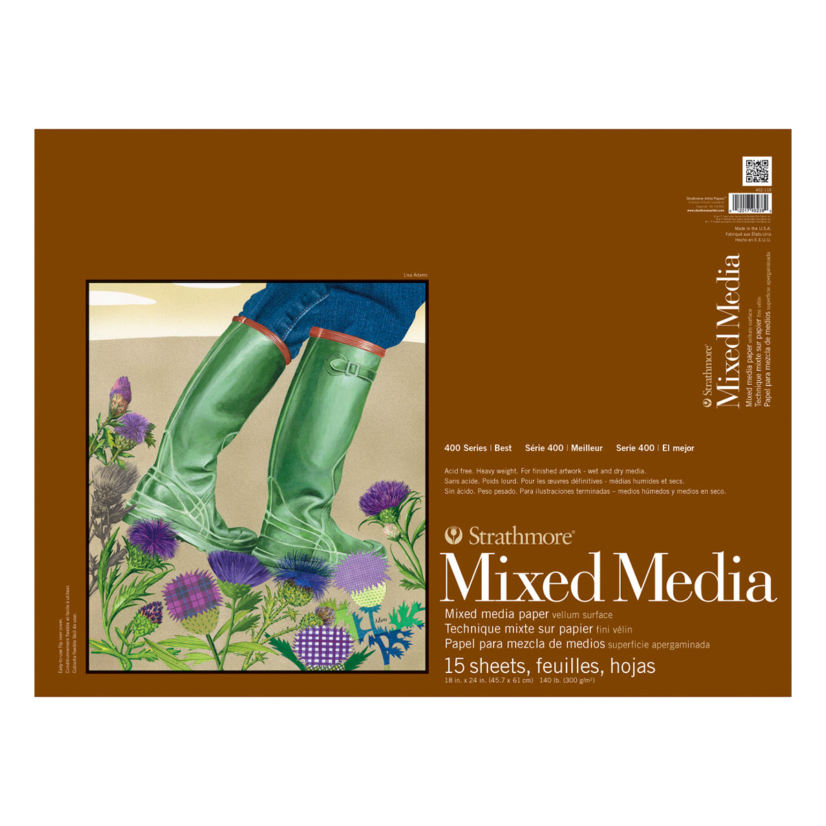 Strathmore Mixed Media Paper Pads 400 Series - 18x24