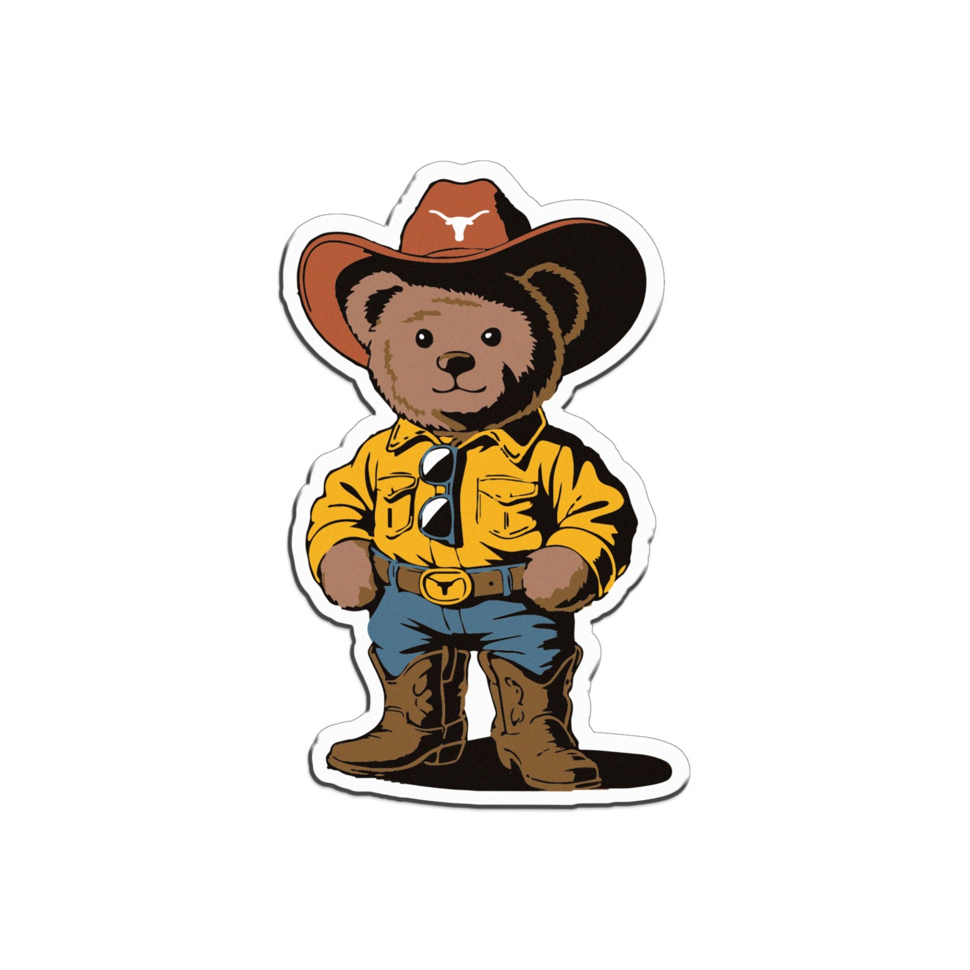 Texas Longhorns Quincy Bear Shaped Magnet