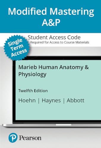 MASTERING A&P WITH PEARSON ETEXT (UP TO 18-WEEKS) ACCES