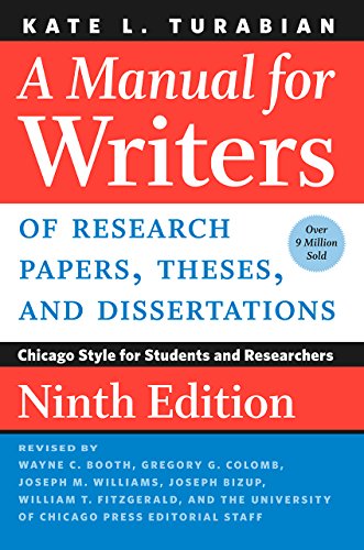 A MANUAL FOR WRITERS OF RESEARCH PAPERS, THESES, AND DI
