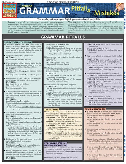 COMMON GRAMMAR PITFALLS AND MISTAKES