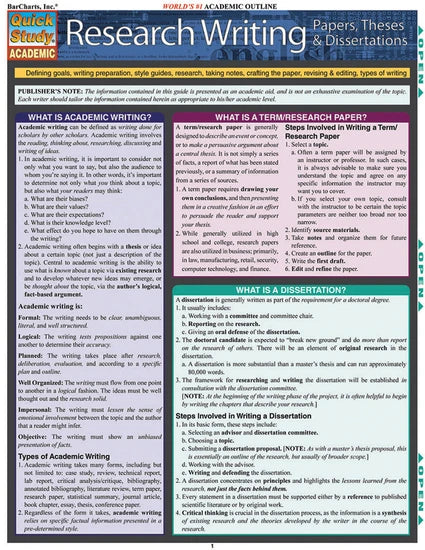 RESEARCH WRITING: PAPER, THESES, & DISSERTATIONS